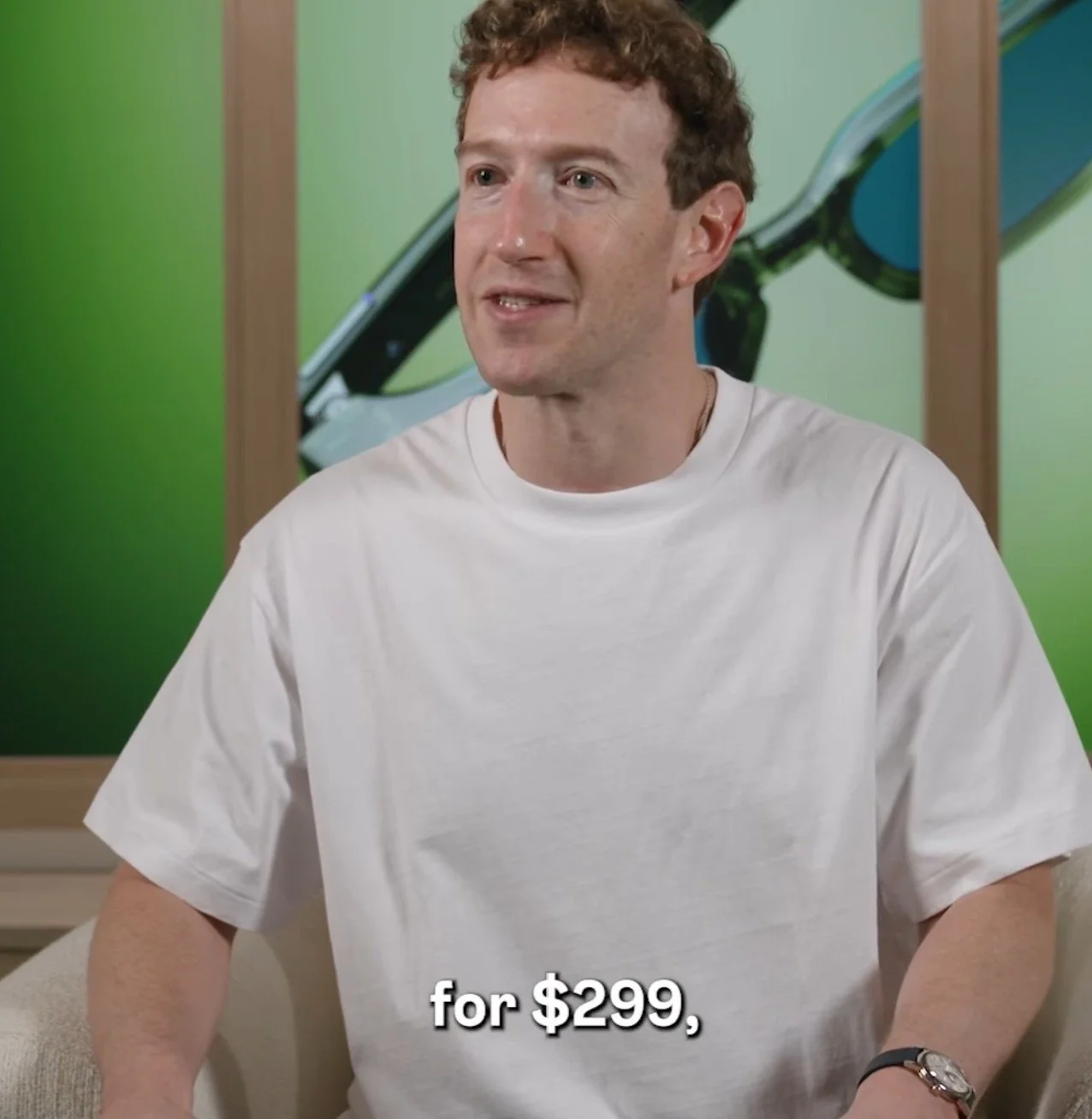 Mark Zuckerberg wearing Meta Glasses.