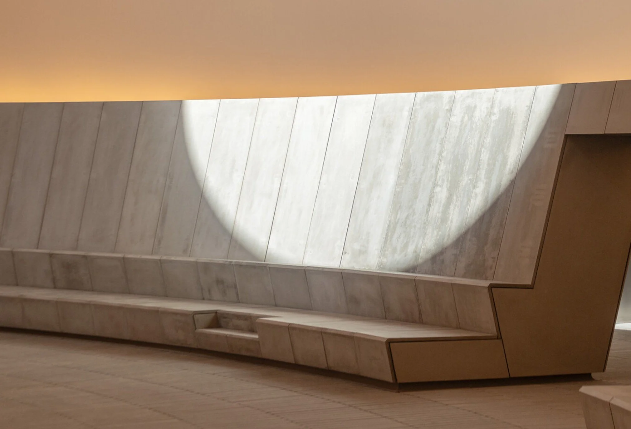 Interior seating detail, James Turrell As Seen Below The Dome, ARoS Aarhus Art Museum, Denmark 2026