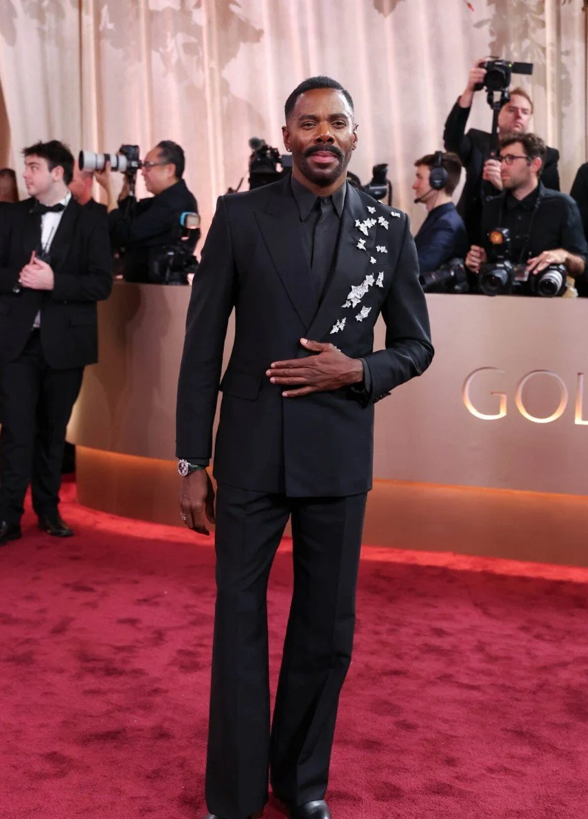 Coloman Domingo wearing Valentino black suit