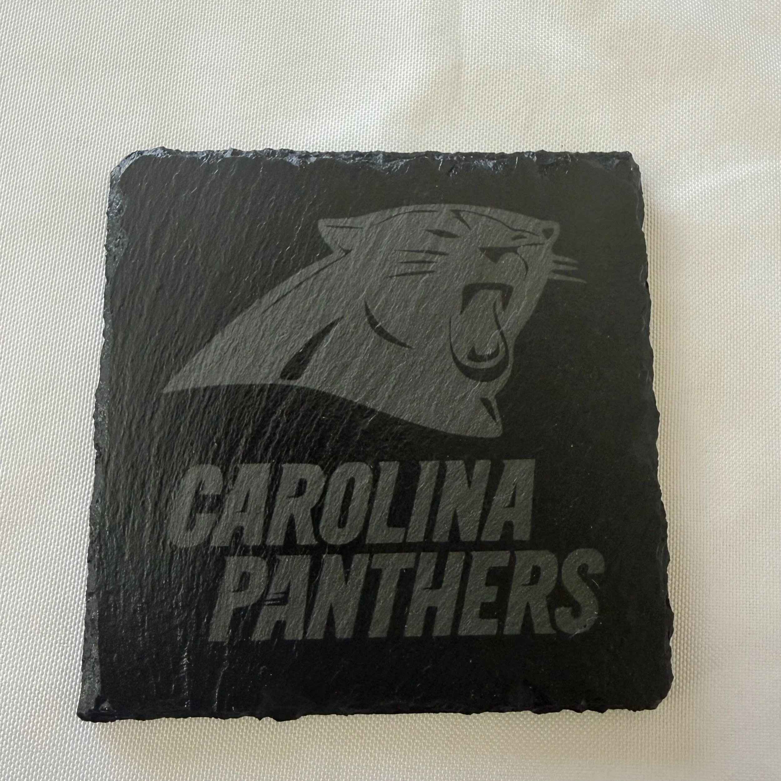 Slate coaster: Carolina Panthers