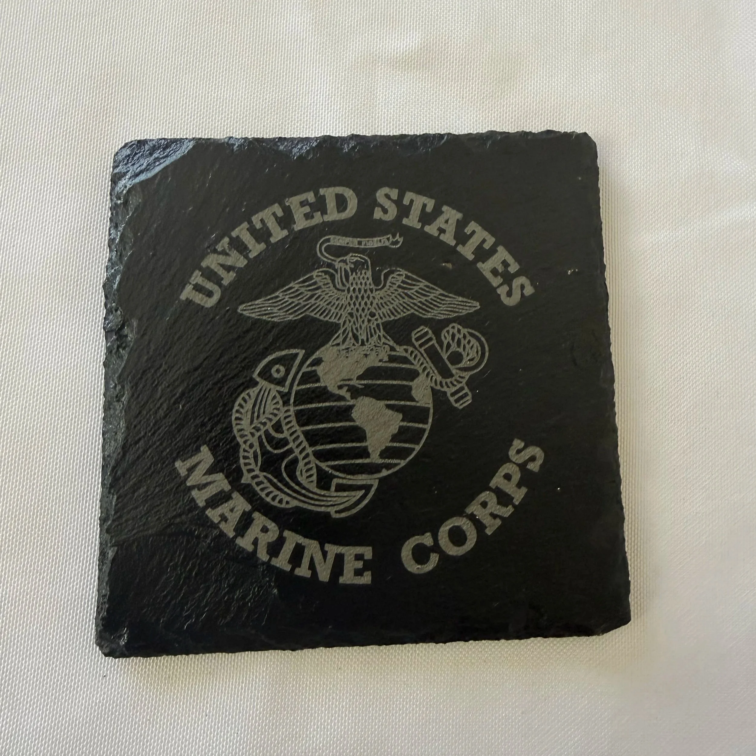 Slate coaster: MARINES