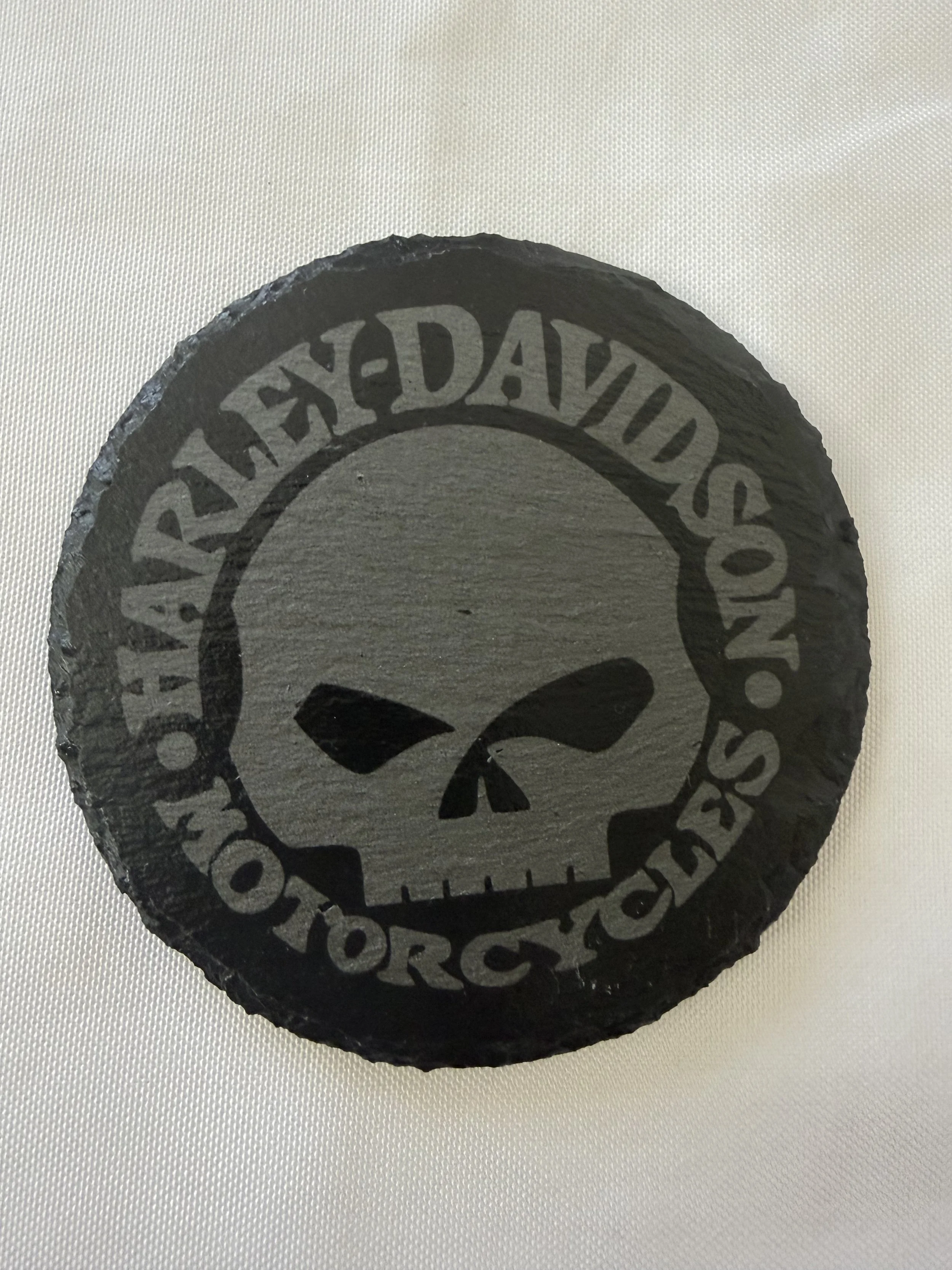 Slate coaster: Harley Willie G