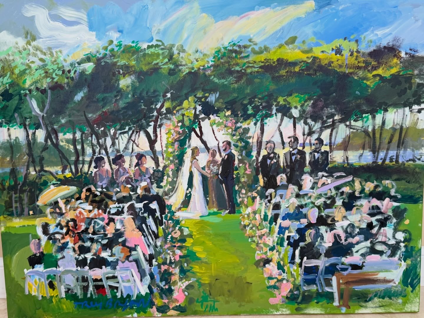 Attended a gorgeous wedding last Saturday at the Vero Beach Yacht Club / The Moorings. The weather, the guests and the flowers were absolutely gorgeous. Thank you and congratulations Dani and Justin!  #liveart #liveartpainting #wedding #weddinginspir