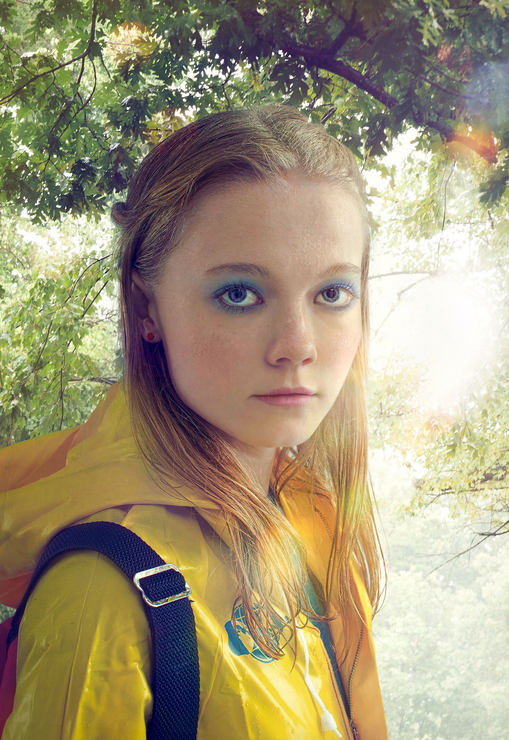 Girl in Raincoat