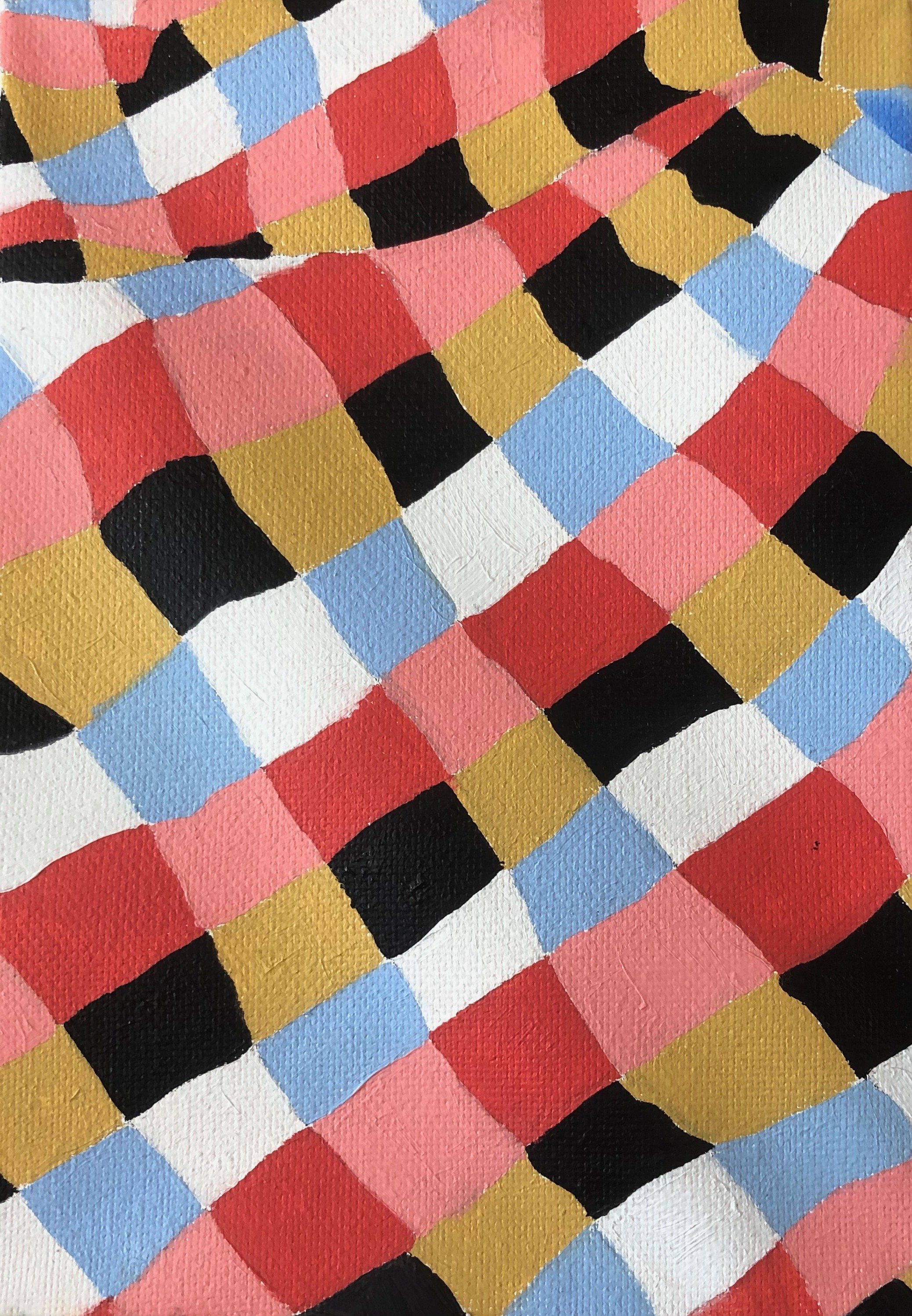small study, fabric pattern. oil on canvas