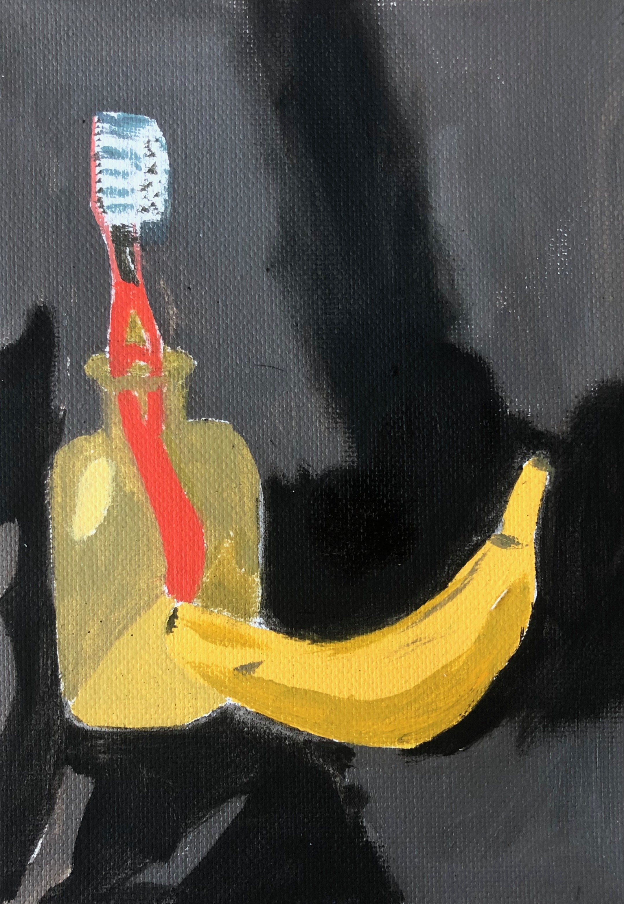 small study, morning shadows. oil on canvas