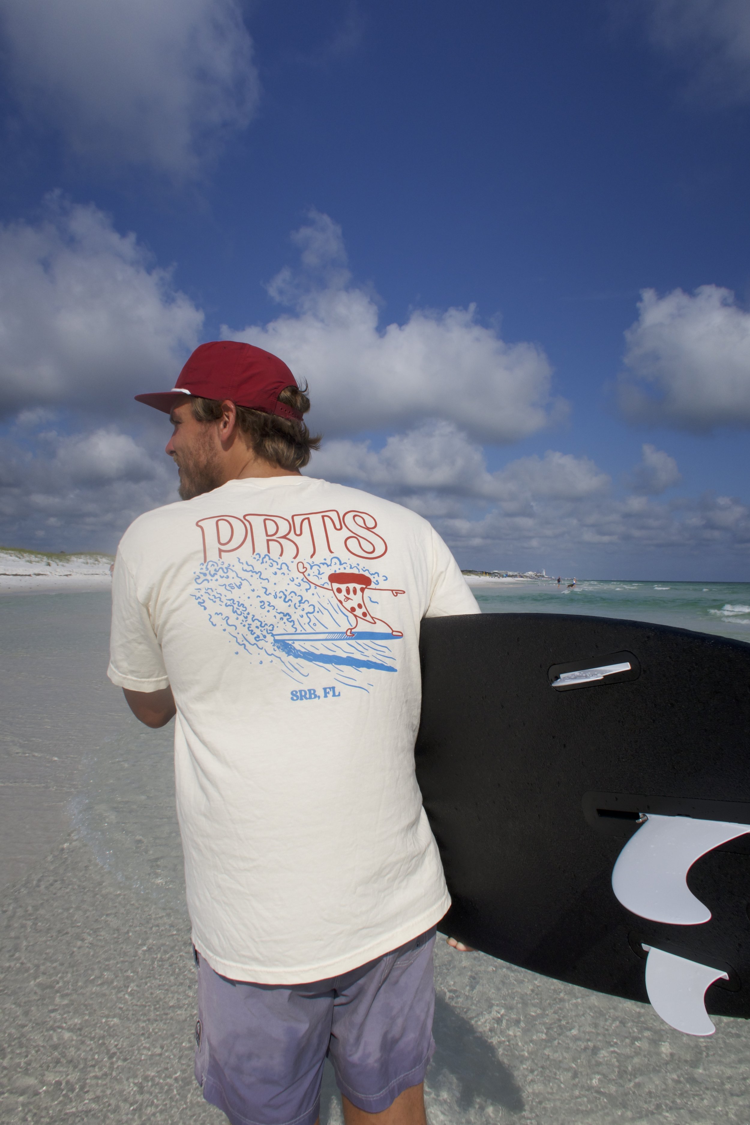 Surfing Slice Ivory Tee