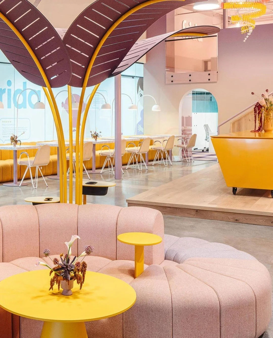 THE OASIS at @fridababy ~ Building out this tranquil Miami office moment.

For the Frida Baby headquarters in Miami, @moniomidesign led by Monica Santayana and Ronald Alvarez, created an interior that feels playful, welcoming and connected to nature.