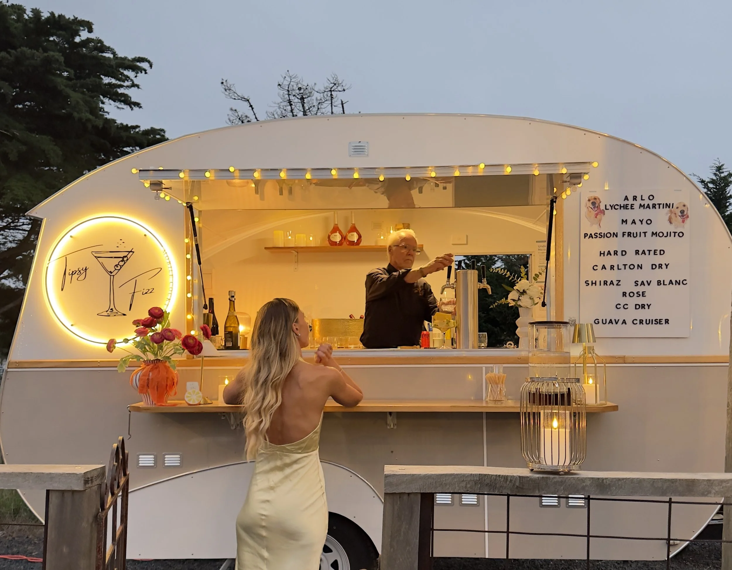 Wedding cocktail and drinks bar
