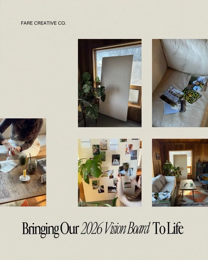 Mood boarding, but make it IRL.

We printed our 2026 vision, gathered around a giant poster, and let ourselves dream out loud together. There is something different about holding the future in your hands. It feels closer. More tangible. Already in mo