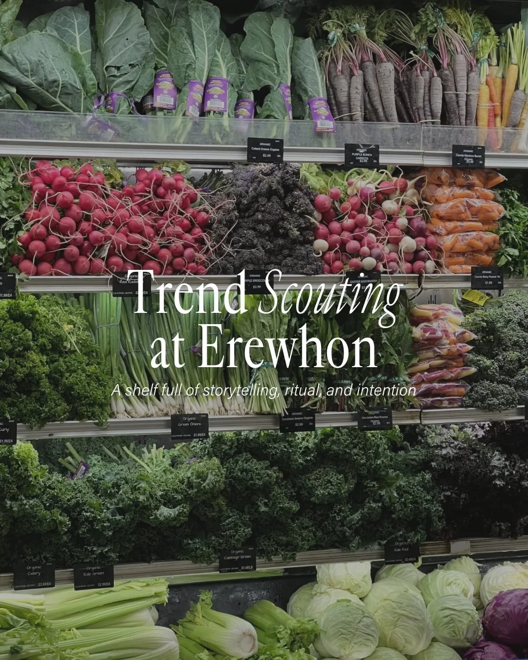 Erewhon always feels like a living mood board.
&nbsp;
Shelves full of brands that understand world building, ingredient integrity, and the power of a strong visual identity.
&nbsp;
Being in LA right before Expo, we couldn&rsquo;t help but soak it all