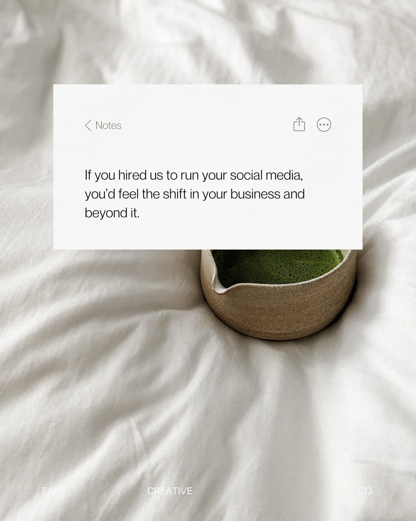 Your brand deserves more than sporadic posts and rushed ideas.
&nbsp;
We approach social media as an extension of your work, something to be shaped with care, intention, and a deep understanding of what you&rsquo;re building.
&nbsp;
A steady presence