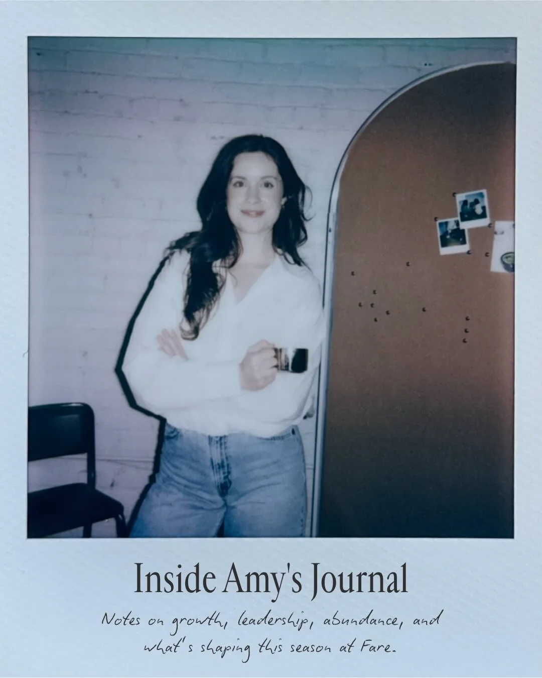 Inside Amy&rsquo;s journal 🌷 Lately, growth has felt less like chasing more and more like paying attention: to values, to people, to pace, and to the kind of company we&rsquo;re becoming. 

This season has carried bigger opportunities and bigger que