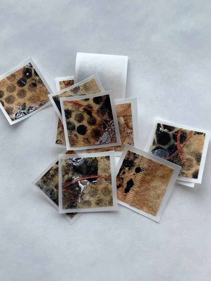 I&rsquo;m in love with these 1-inch sticker treasures.  I created a few to test and loved them so much I had to create more.

I have no idea what to do with them.  Let me know if you can think of anything.
#martaharveyart #teabagart #inchies