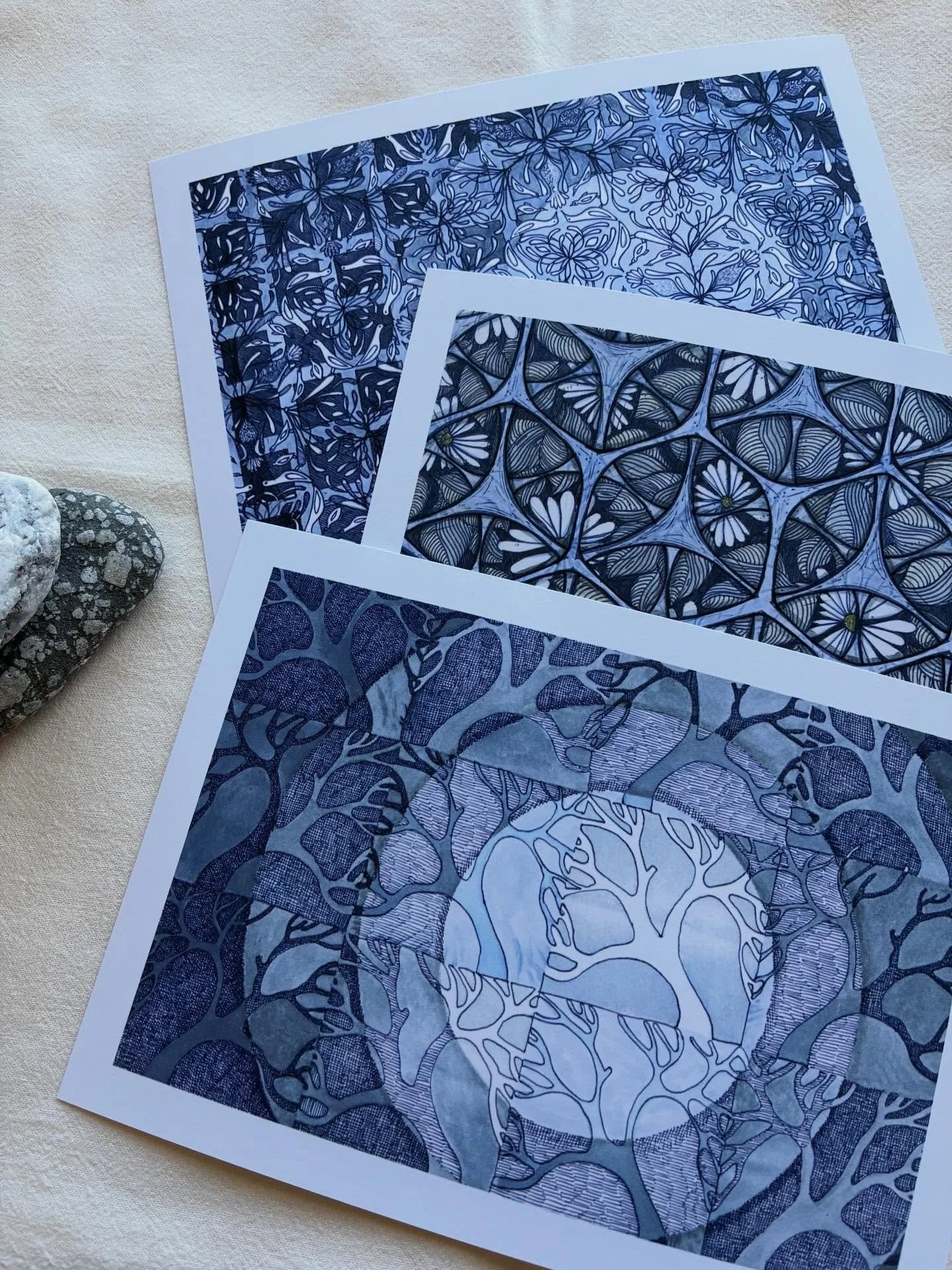 Ordered Giclee (Fine Art / museum quality) prints from 3 different shops I have ordered from before to try to decide on the best quality for my work. 

The 1st picture has 3 different prints on 5x7 in paper.  I wanted to see if I liked them in this s