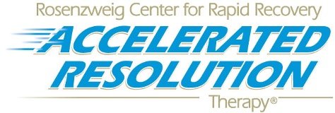Logo of Rosenzweig Center for Rapid Recovery with text 'ACCELERATED RESOLUTION Therapy'