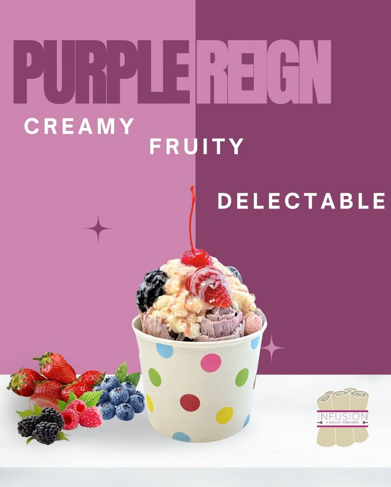 Creamy, fruity, and downright delectable. π Taste the magic of our Purple Reign
1104 Royal Palm Beach Blvd 
Royal Palm Beach Fl, 33411
Monday-Thursday 1pm-9pm
Friday & Saturday 12:30pm-10pm
Sunday 12:30pm-9pm
#royalpalmbeach #icecream #rolled