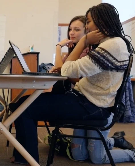 two Acton girls doing core skills.jpg