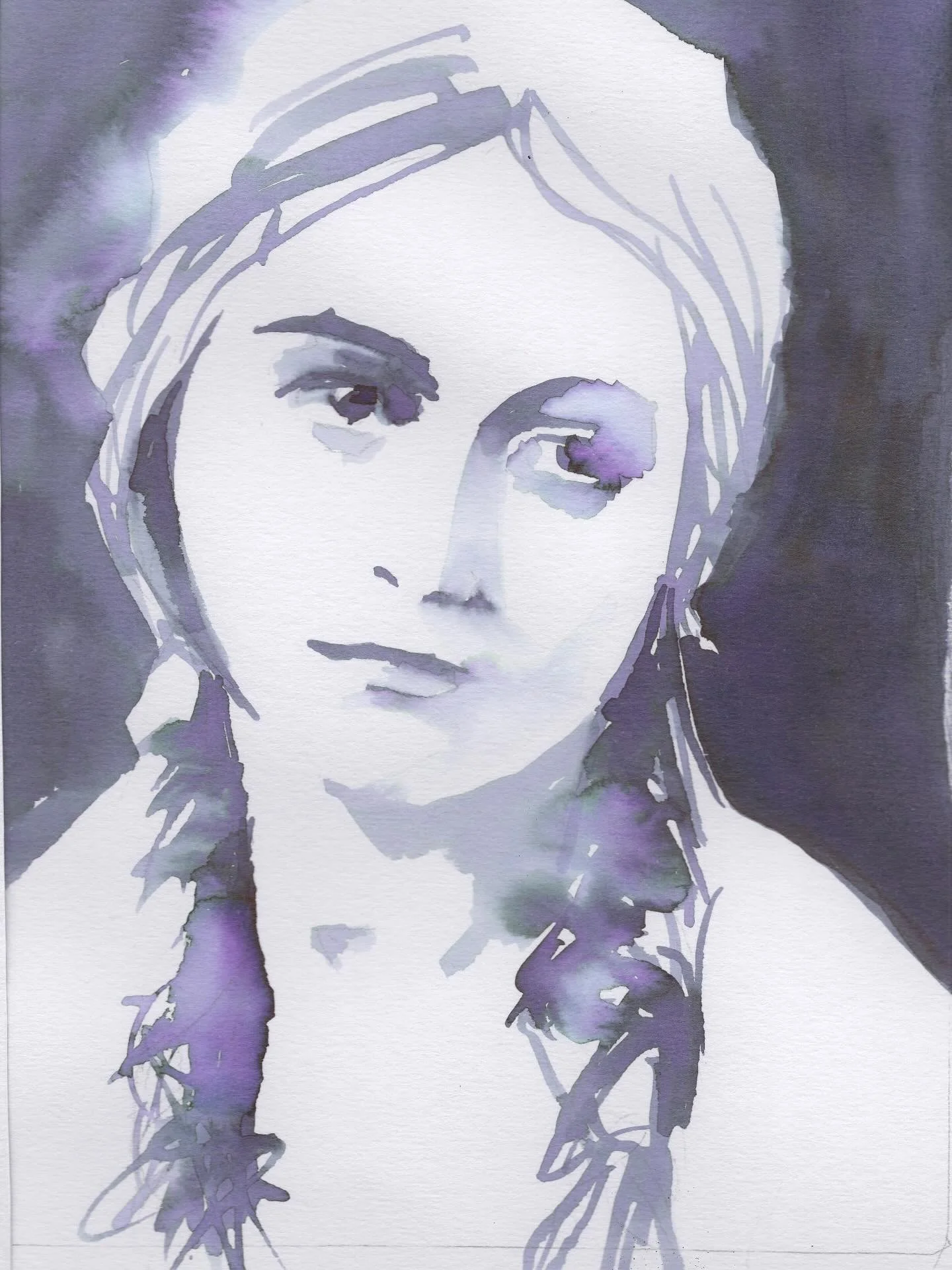 I couldn&rsquo;t figure out the shape of her braids but I think I got the jist