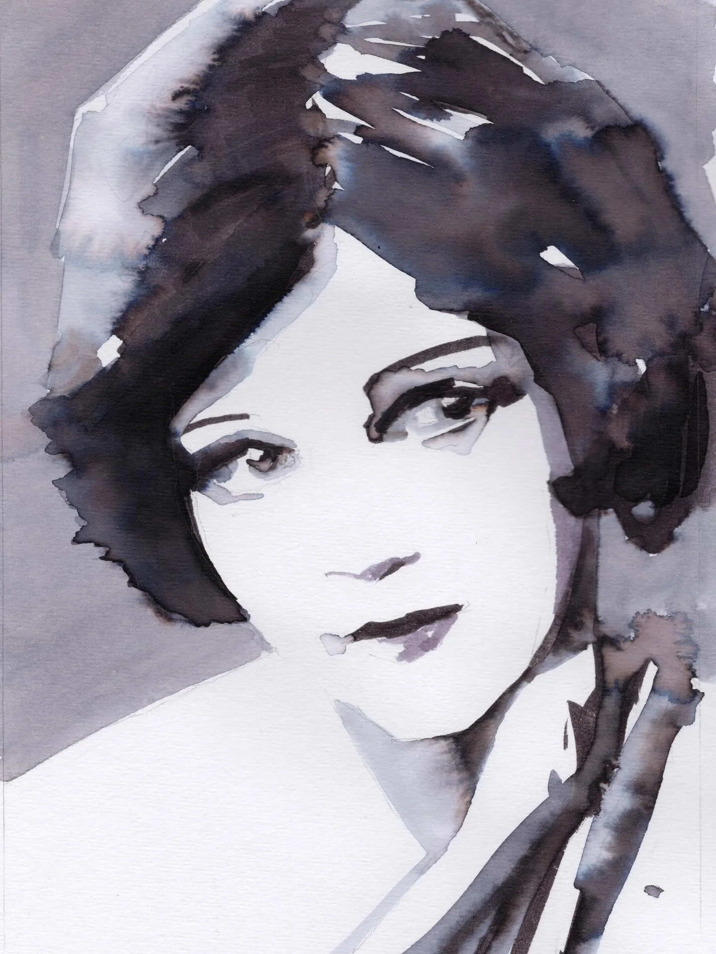 I&rsquo;m working on a series of 50 five by sevens and mixing blue into black ink