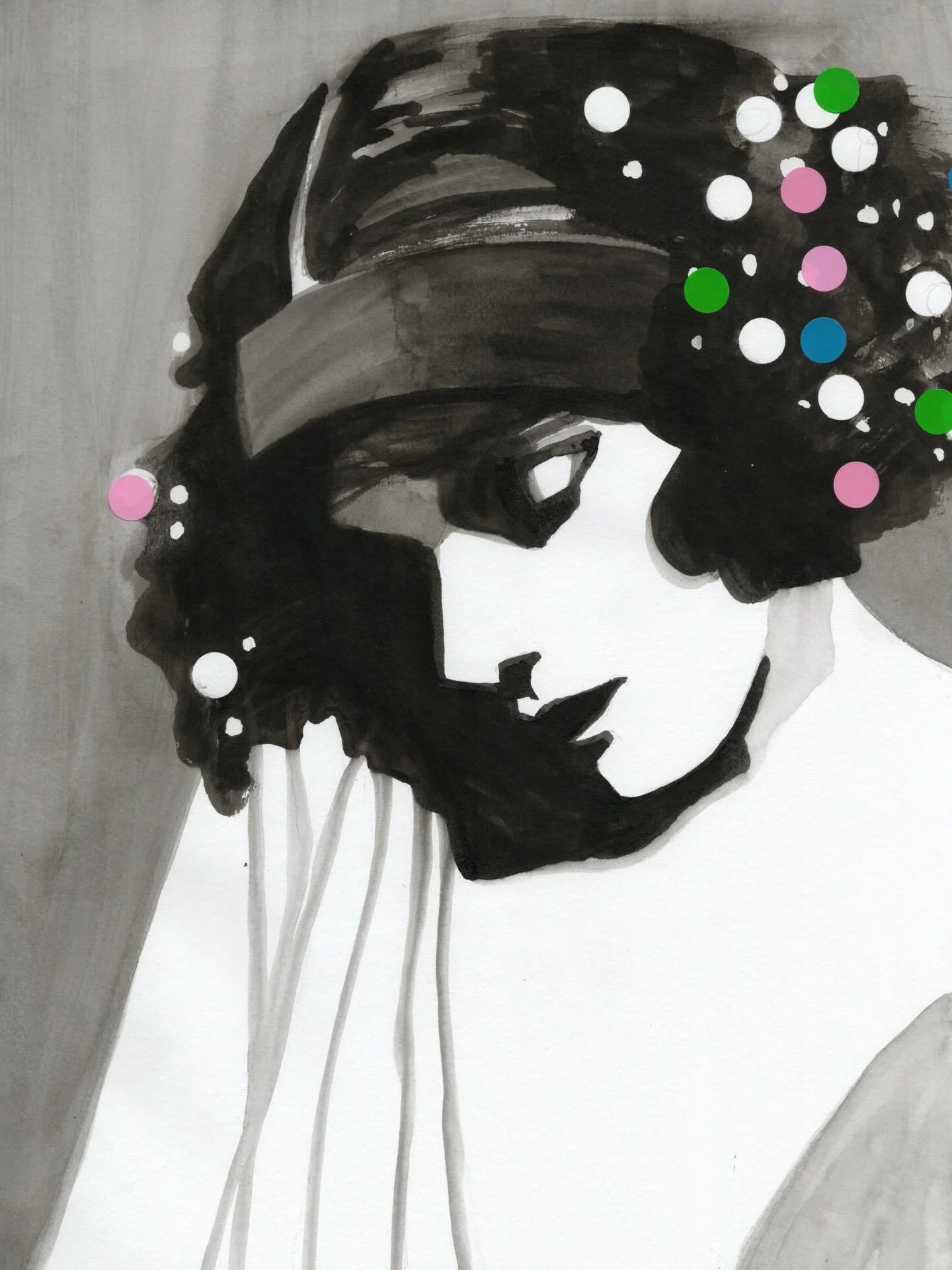 Ink on paper, mostly five by seven, some nine by twelve