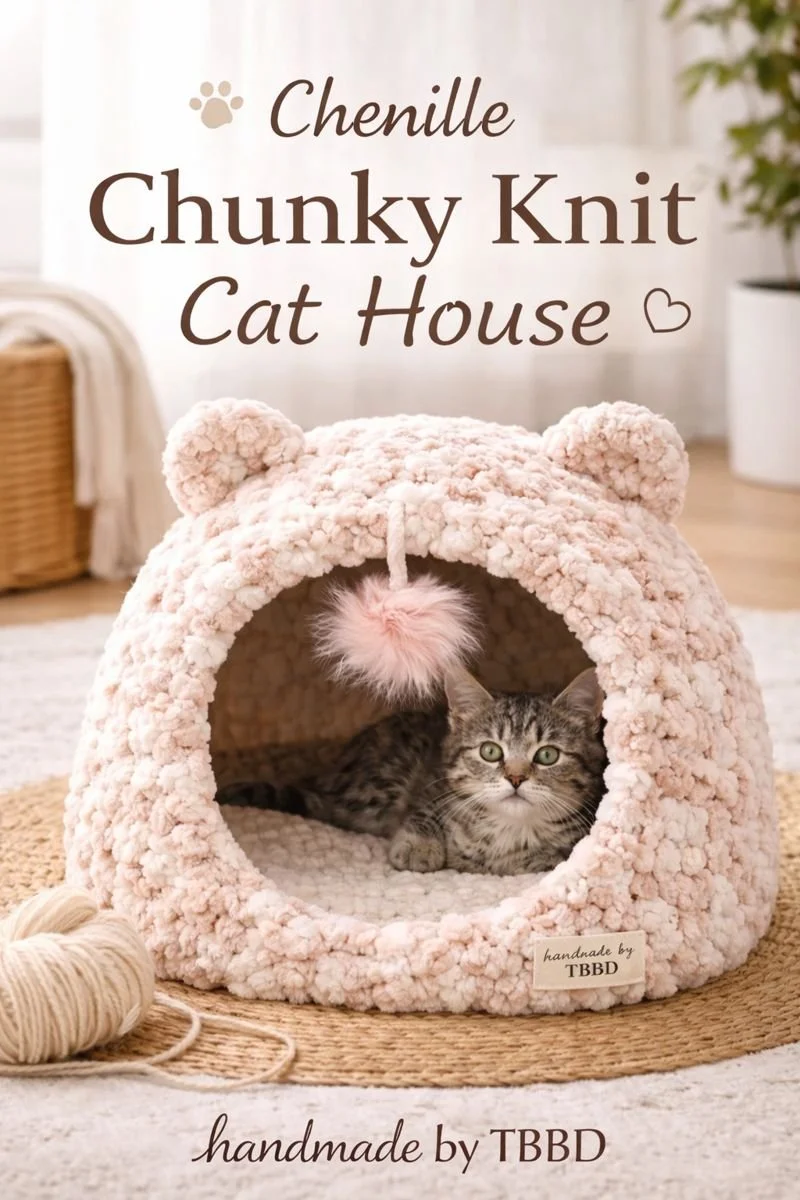 Chunky Knit Cat House