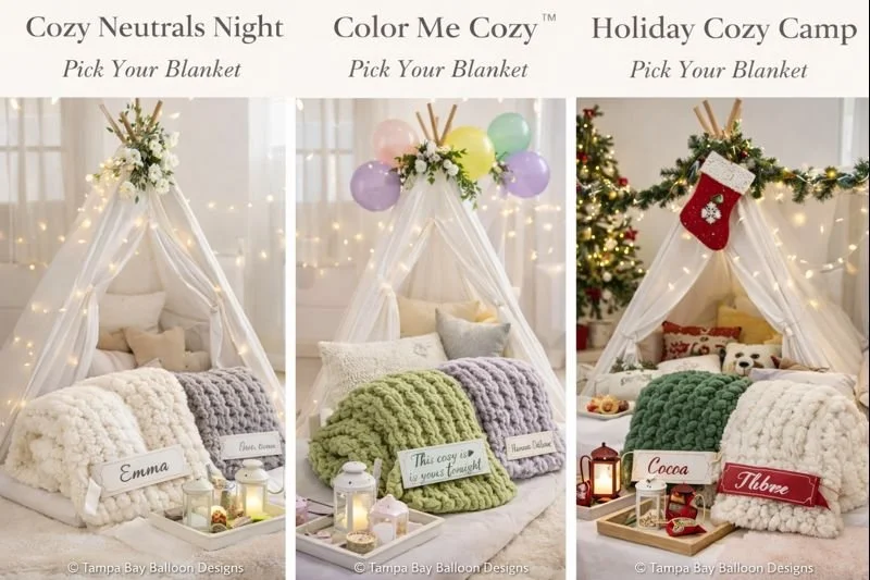 PICK YOUR COZY SLEEPOVER EXPERIENCE