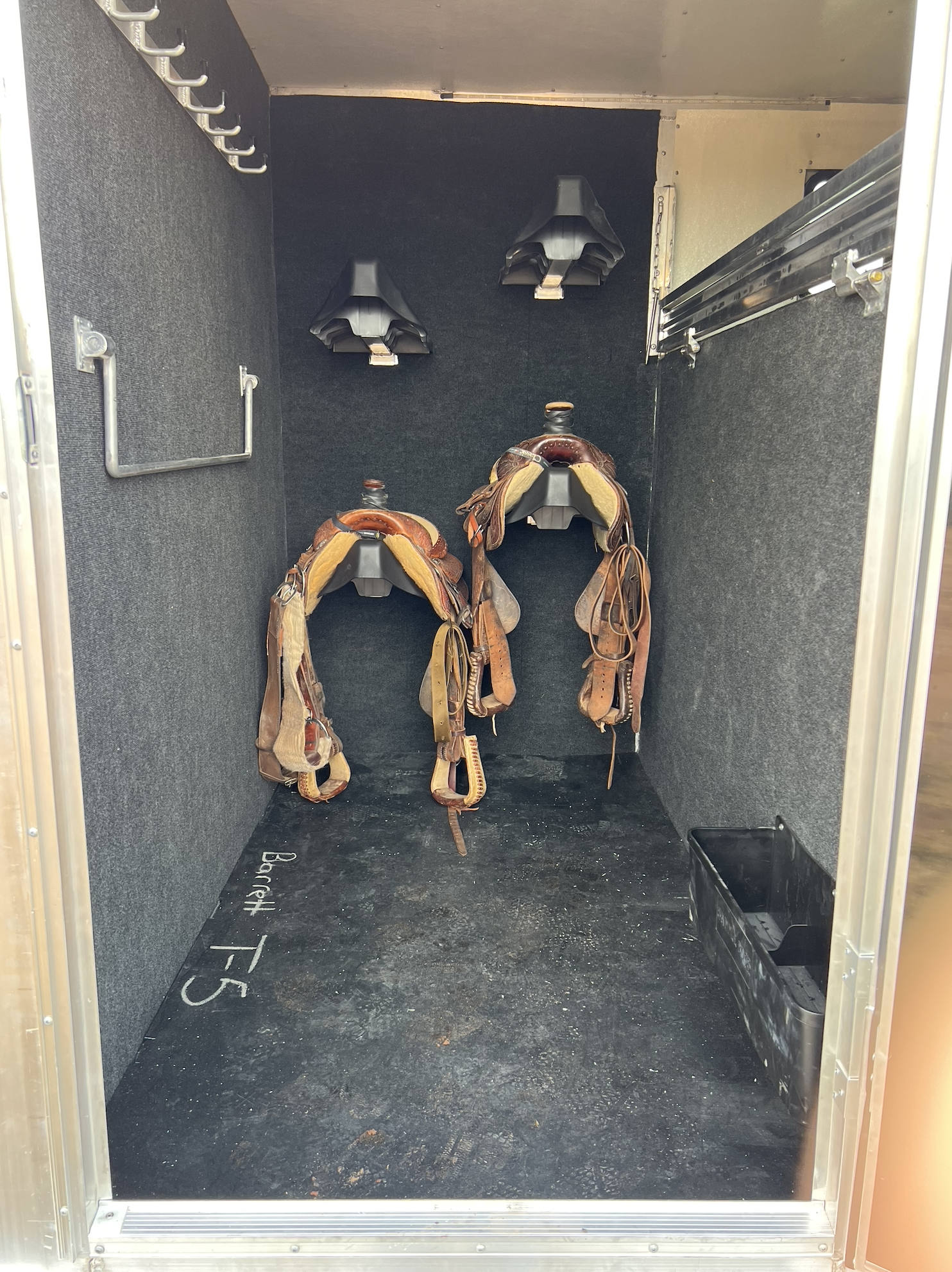 Livestock trailer for horses by Barrett Trailers