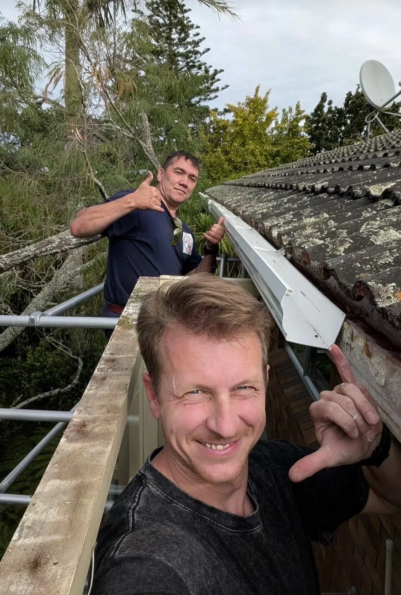 Soffit and gutter replacement using scaffolding access in Somerville, East Auckland