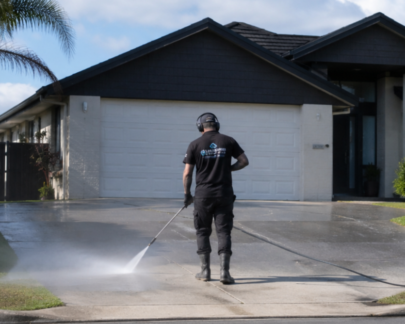 Professional water blasting equipment used by Handyman Botany