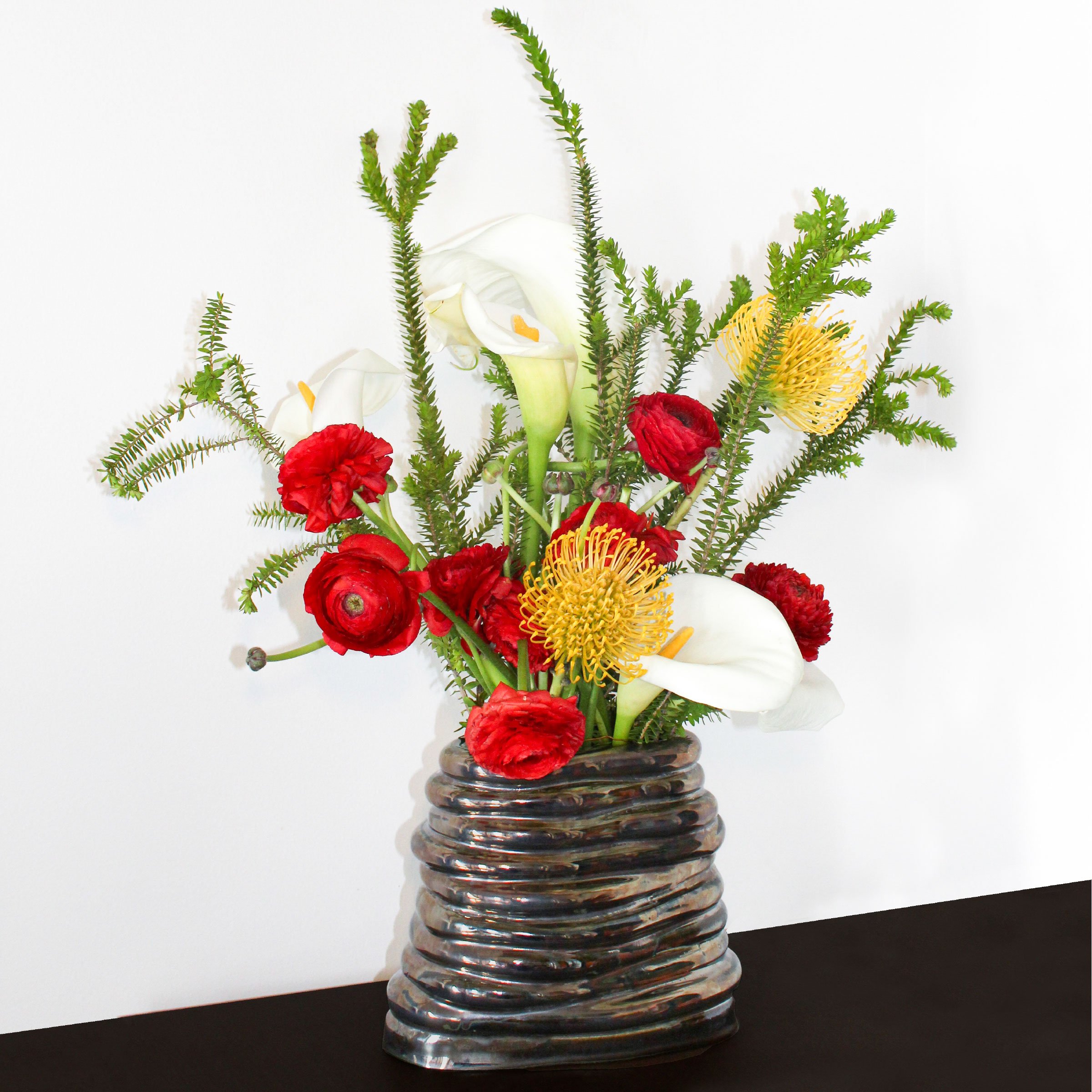 Unique 1 of 1 Hand Built Ceramic Flower Vase