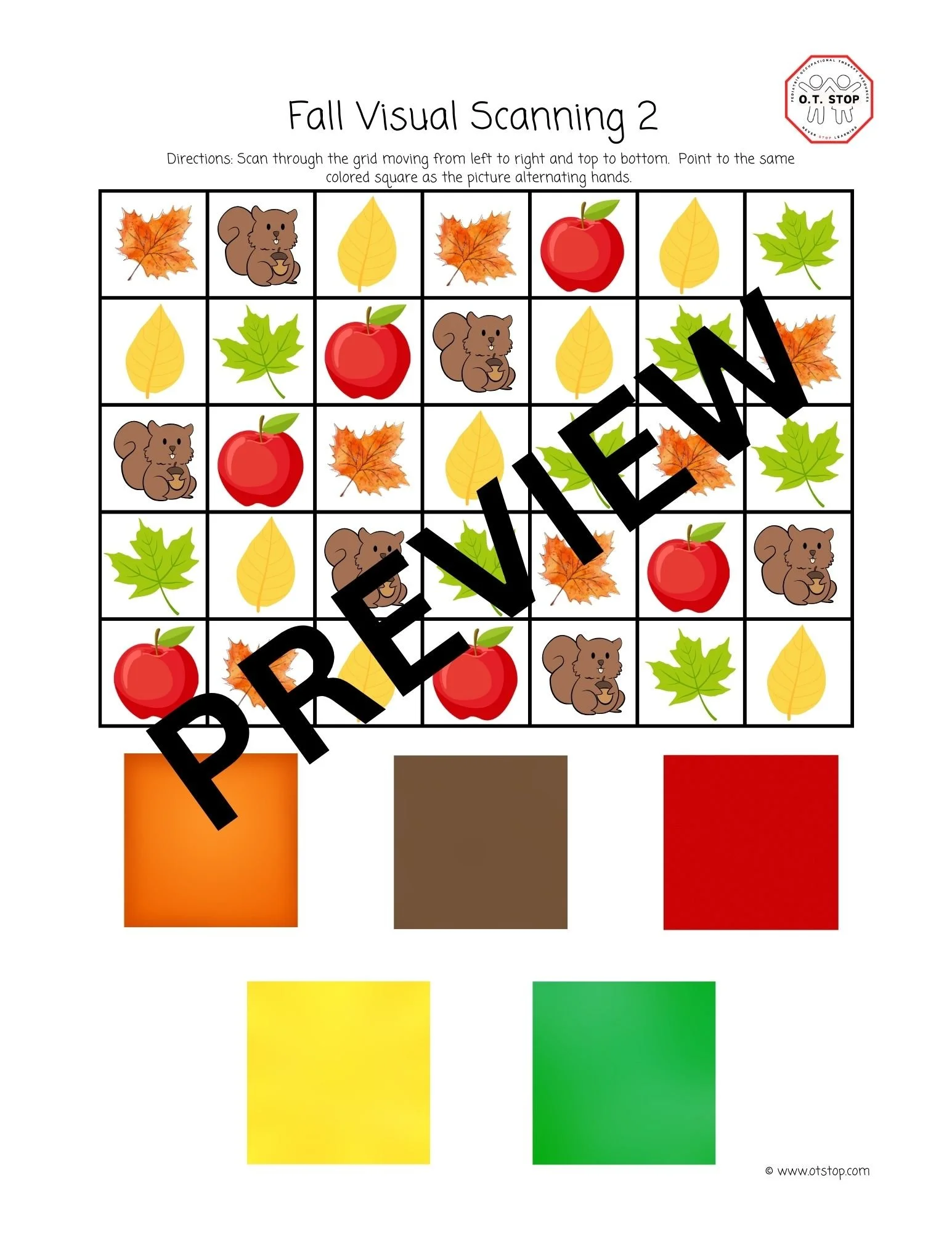Falln Visual Fall Visual Scanning — O.T. Stop