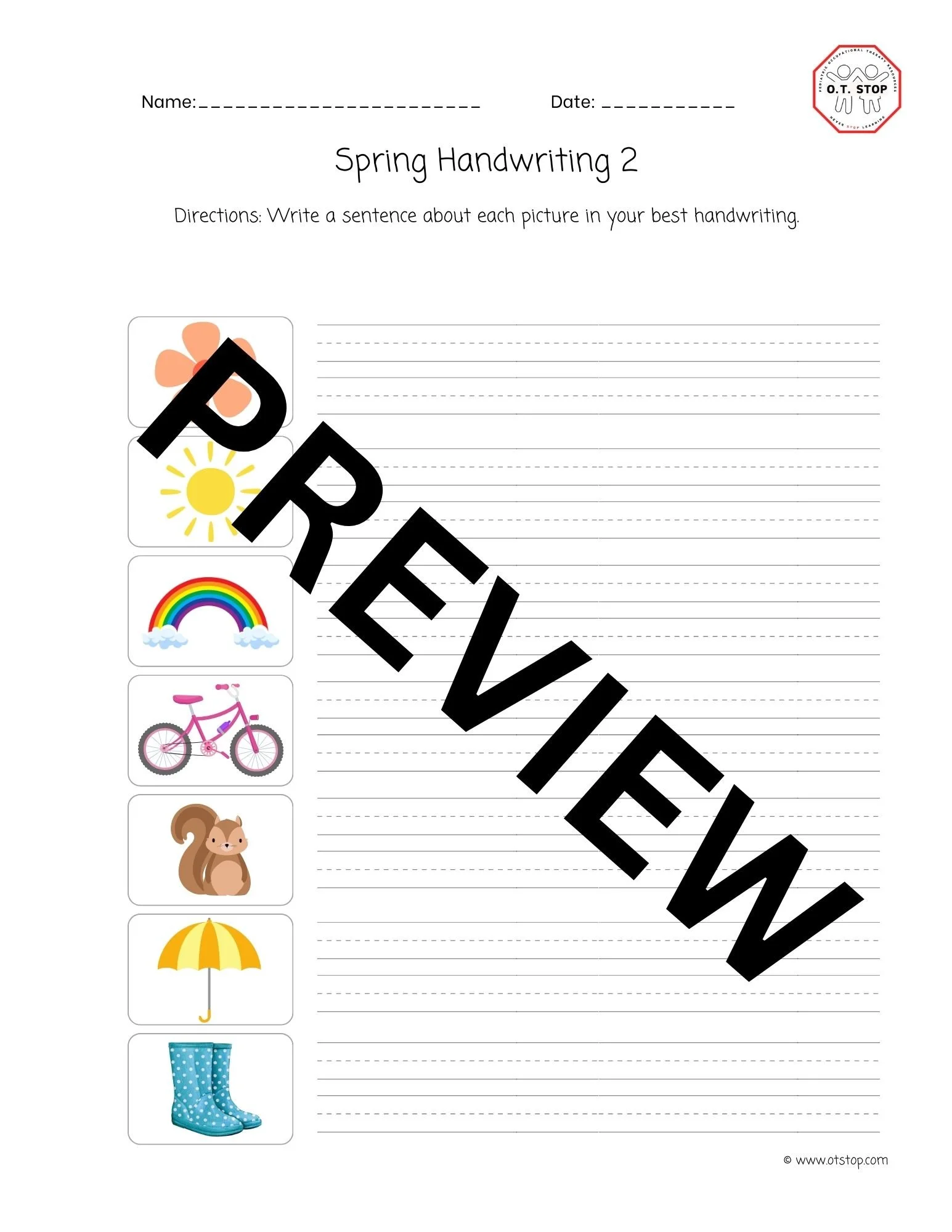 Spring Handwritting Spring Handwriting — O.T. Stop