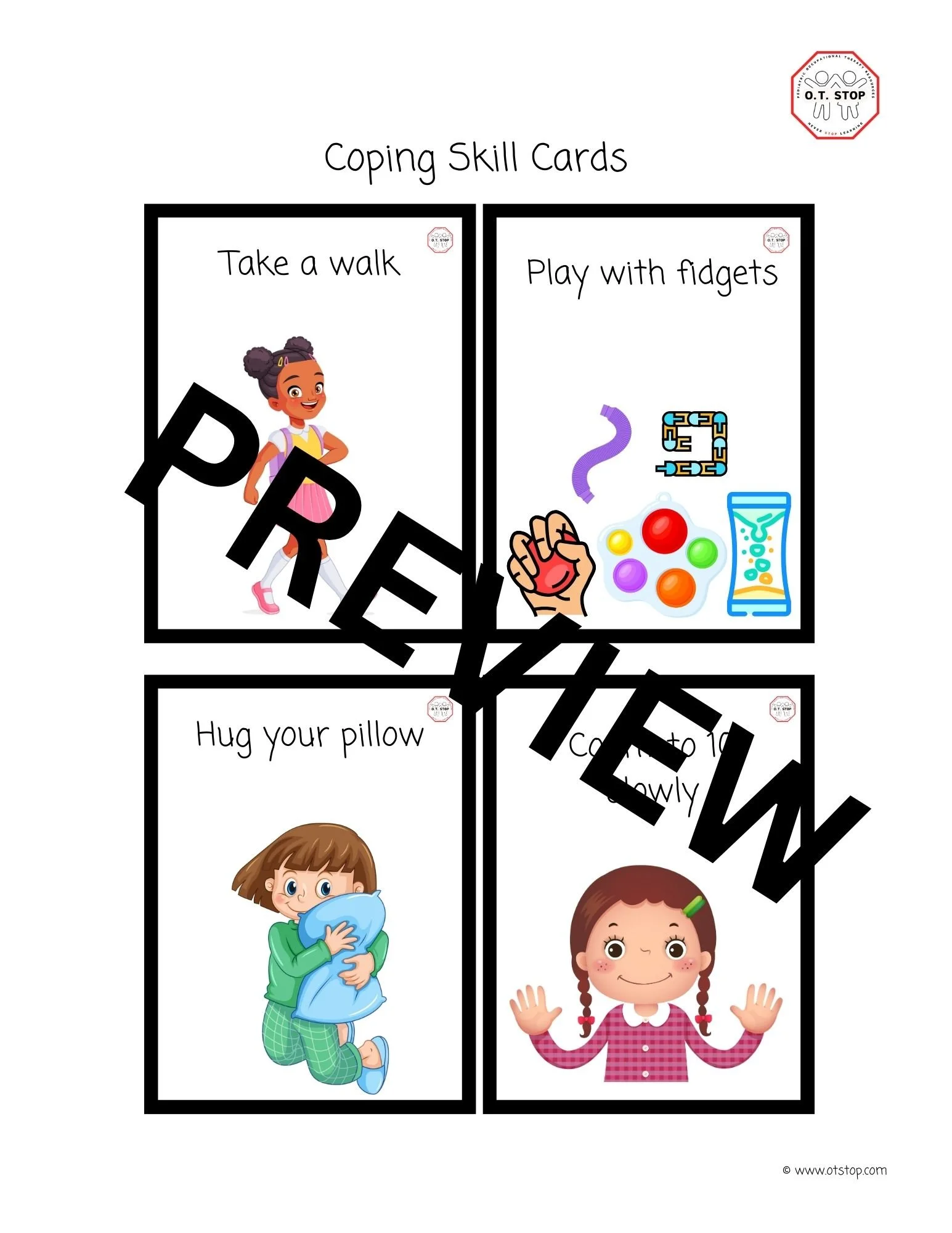 Coping Skill Cards — O.T. Stop