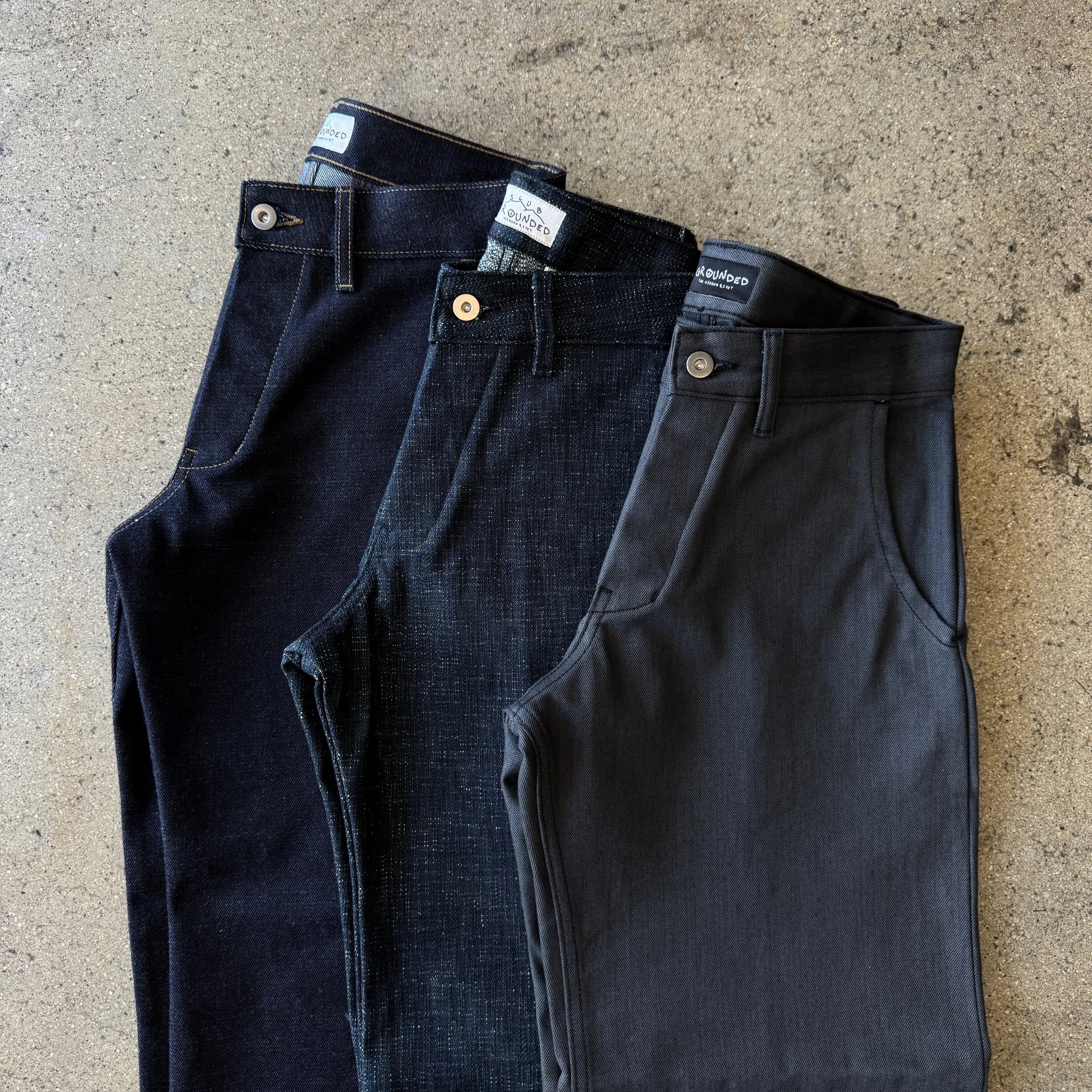 【U LAN】Rivet Parachute Non-Fade Denim Pants The Hidden Rivet