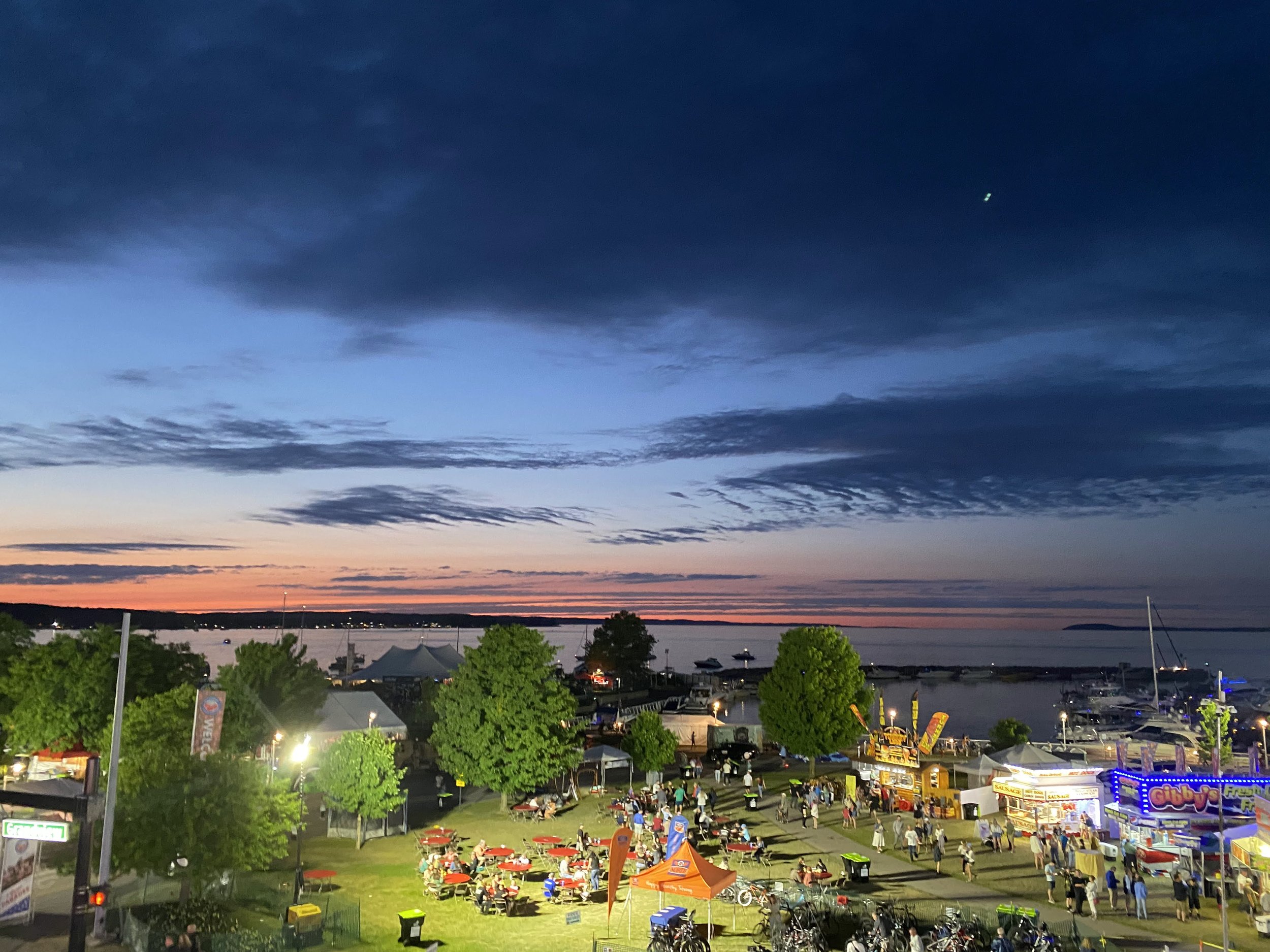 Cherry Festival Nighttime Carnival in Traverse City, MI