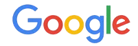 Google logo with colorful letters on a white background