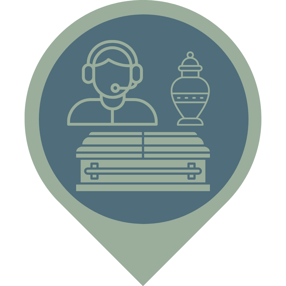 Assistance with choosing transport-ready caskets and cremation urns.