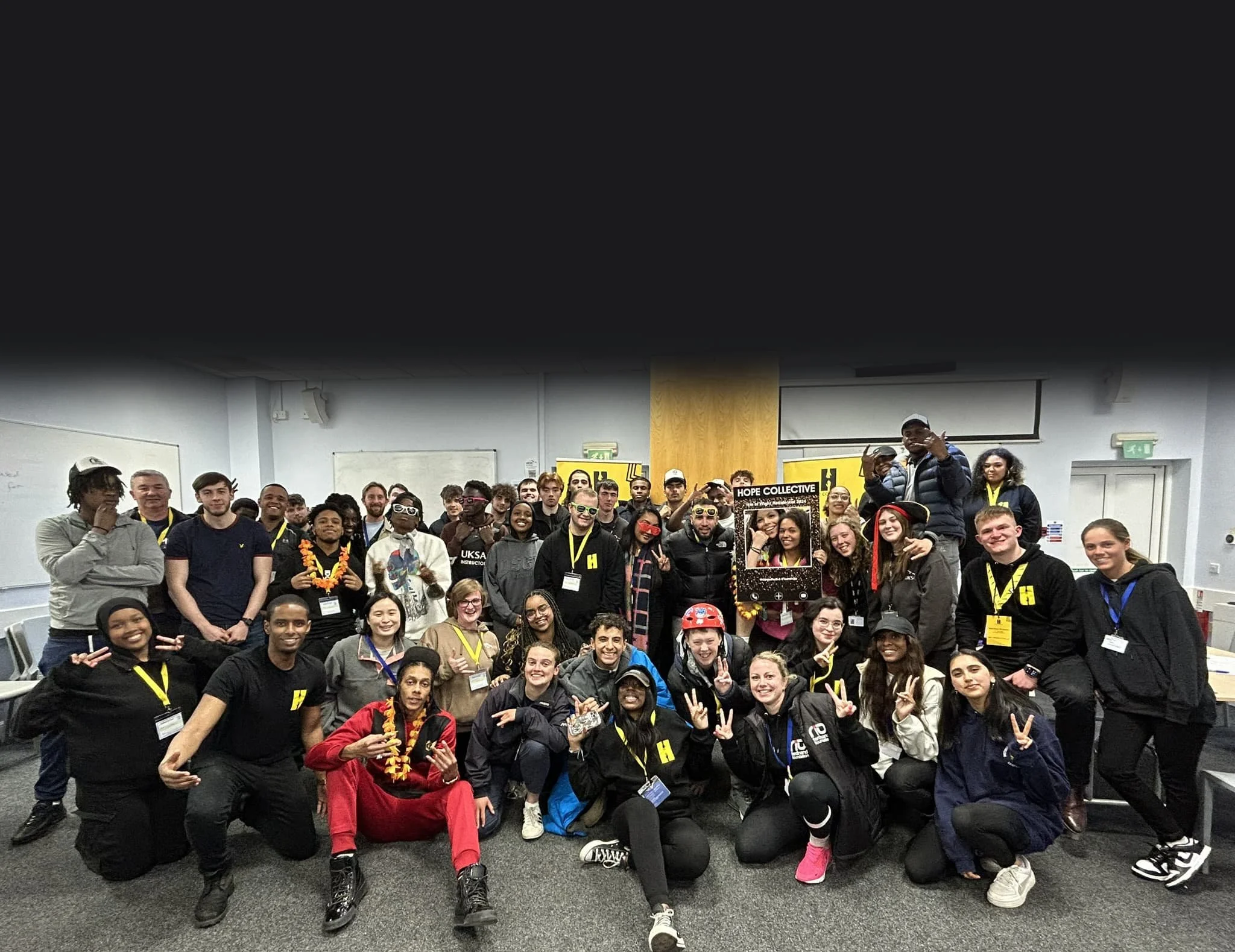 A group photo at a Hope Collective Hope Hack.