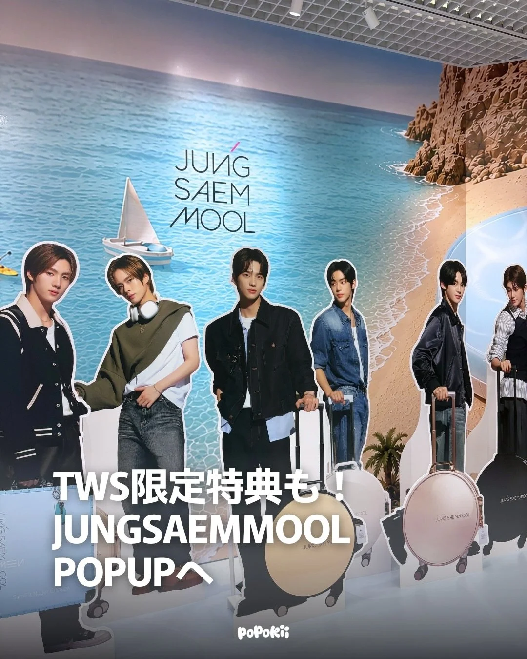 韓国発の人気メイクアップブランド「JUNGSAEMMOOL」の期間限定POPUPが、東急プラザ表参道「オモカド」にオープン!

会場では、JUNGSAEMMOOLの人気コスメをはじめ、スキンケアブランド「BeginS by JUNGSAEMMOOL」、メンズライン「JUNGSAEMMOOL MEN」の3ブランドを展開。

日本国内のオフライン店舗では初展開となる新商品も、一般発売に先駆けてチェックできます✨

さらに、3ブランドのイメージモデルを務めるTWSの限定購入特典も登場。

BeginS