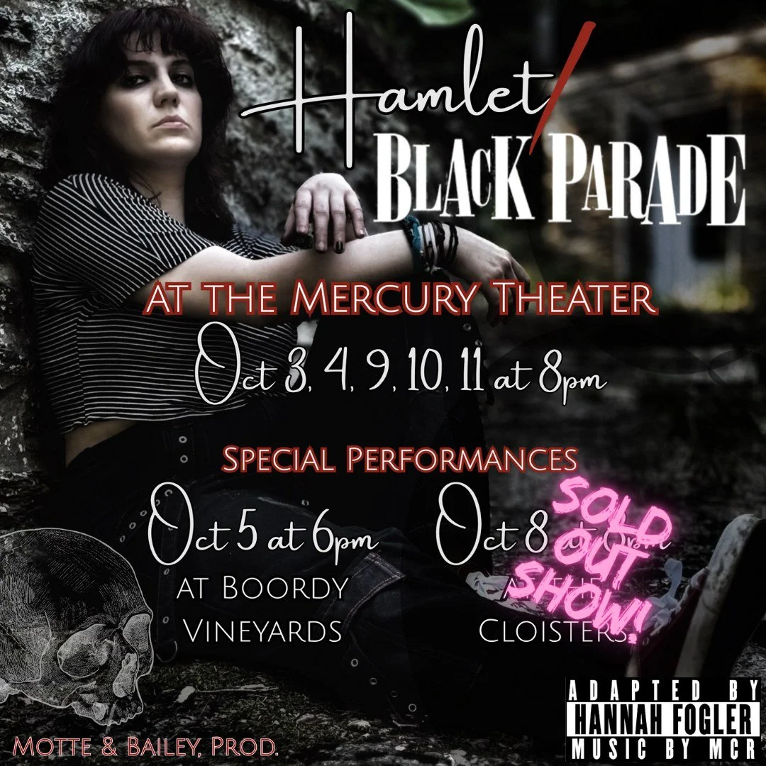 Welcome to October folks! We are officially sold out for the October 8th performance at The Cloisters Castle!!! Tickets for all the remaining dates are going fast, and the Mercury performances have limited availability to start, so if you've been wai