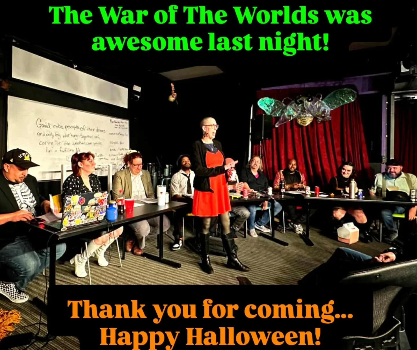 This concludes the annual broadcast of The War of The Worlds by Motte &amp; Bailey, prod. Happy Halloween!