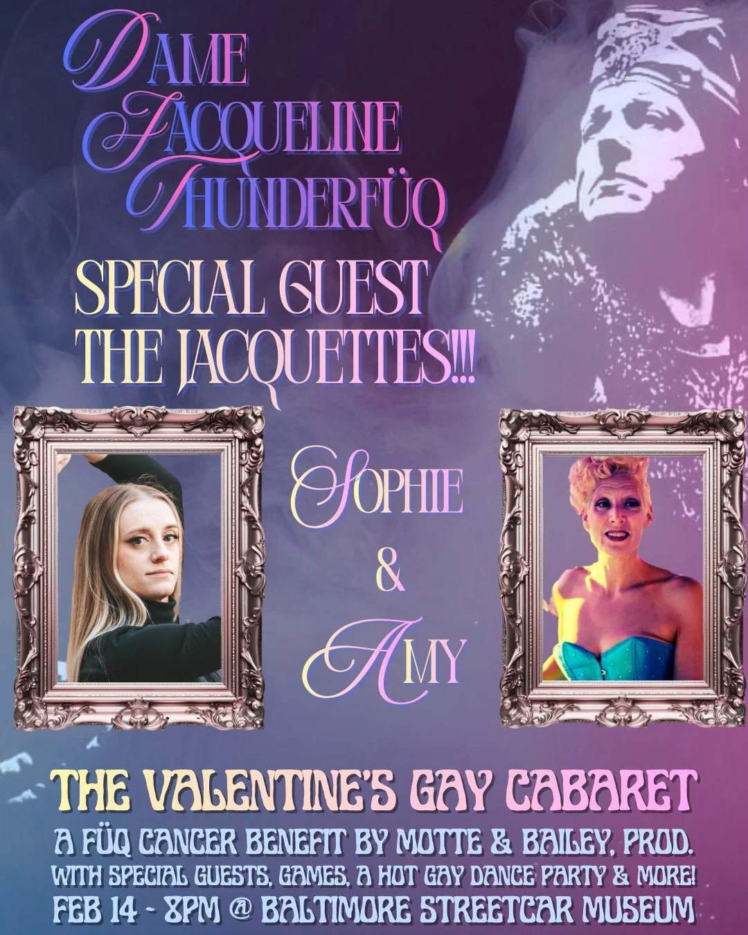 That's right! We have our very own Dame J themed dance group, THE JACQUETTES!!! Sophie Bell and Amy Bell (no relation somehow) are like the Haynes sisters of this magical evening, charming you every moment they're on stage! Grab your tickets now and 