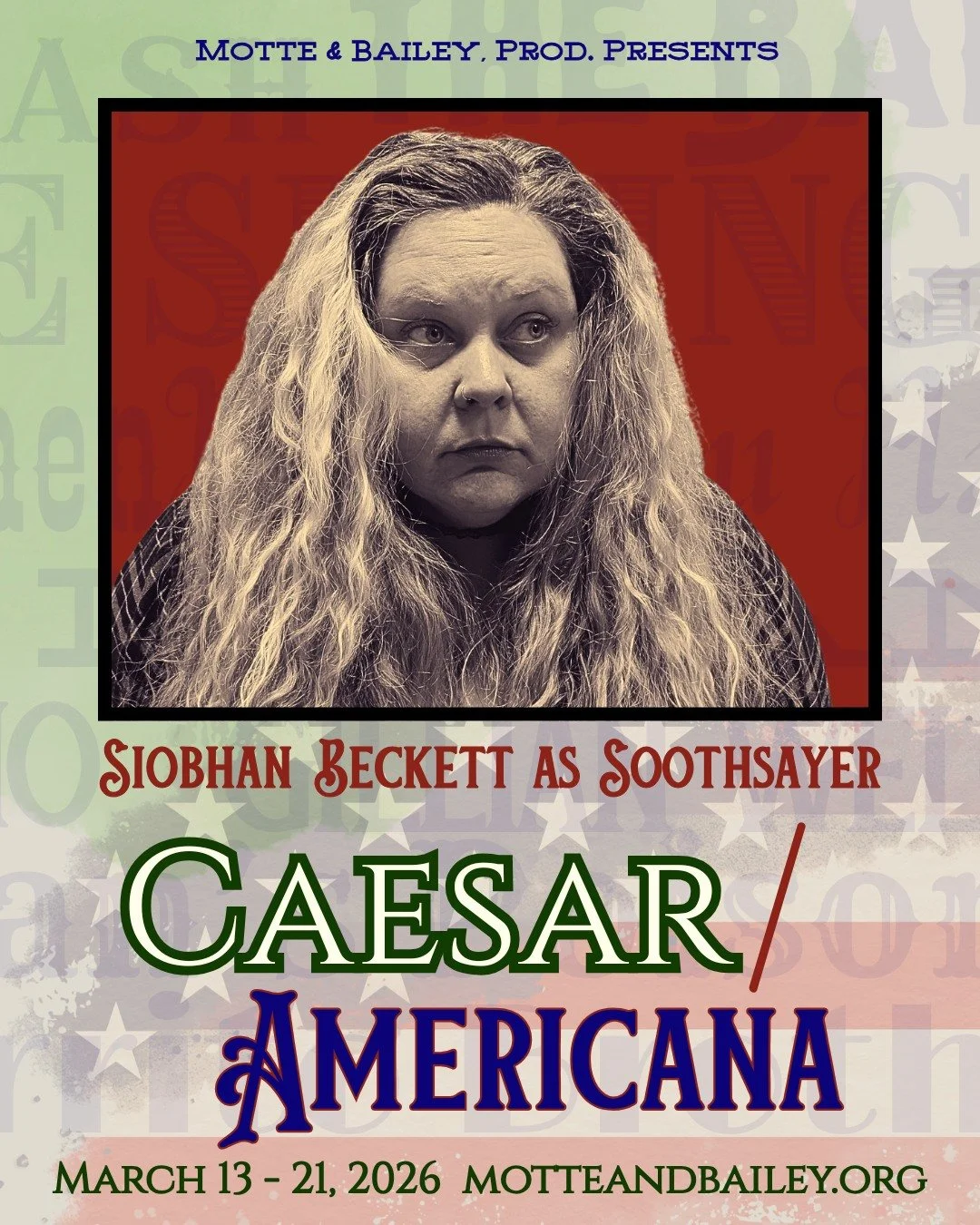 Happy Friday family! And what a day it is, because today we reveal that Siobhan Beckett is our Soothsayer and Jessica Peactor is our Octavius!!!!! Both of them smoking up the stage like fire and .... lots more fire! Don't wait, tickets have started g