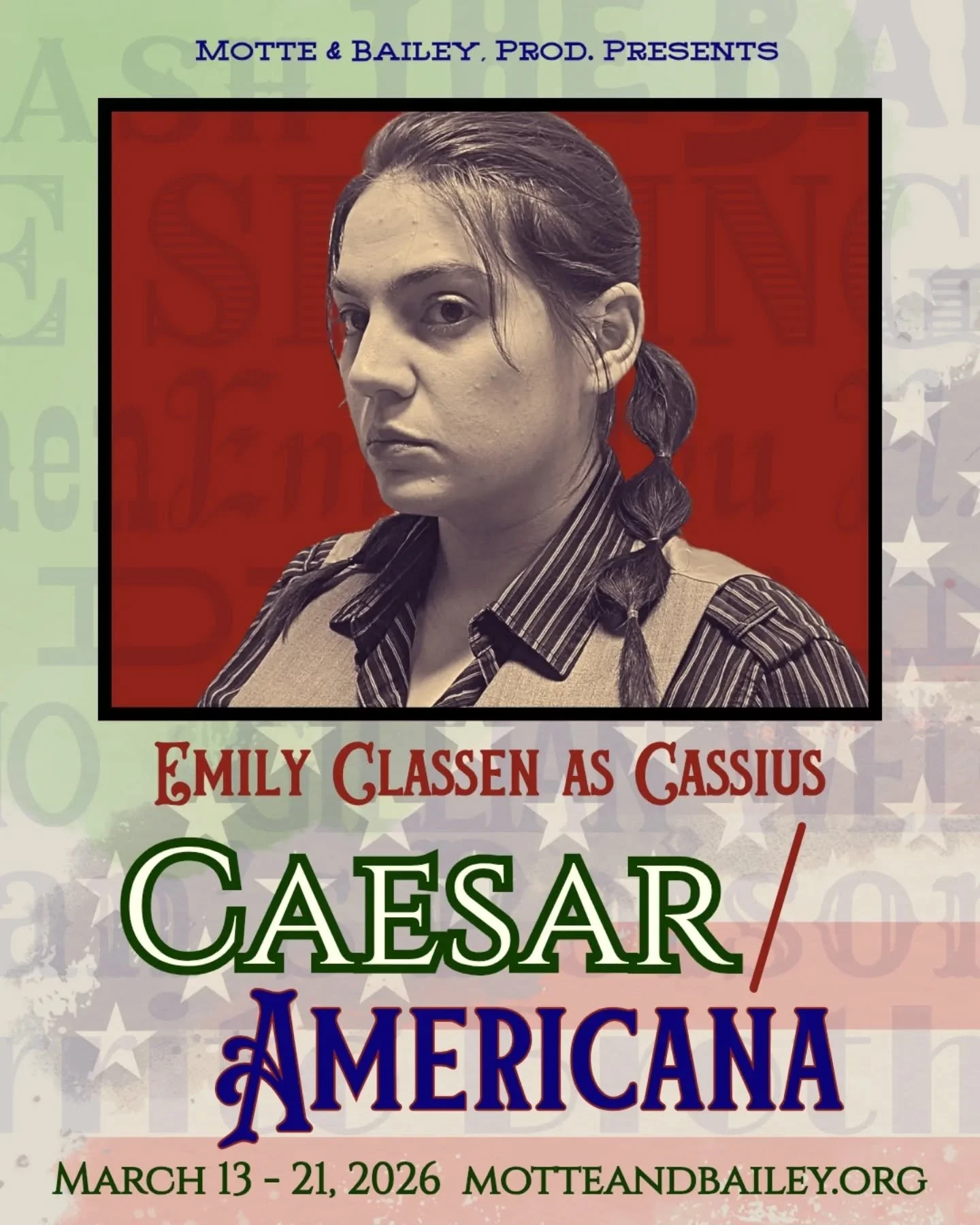 Happy Monday Family!!! Oh boy oh boy today is a doosie! The two fiercest opponents of our tale rear their heads! Emily Classen as the firey Cassius, and Lance Bankerd as the conniving Mark Antony!!!! Grab your tickets for this showdown at the hoedown