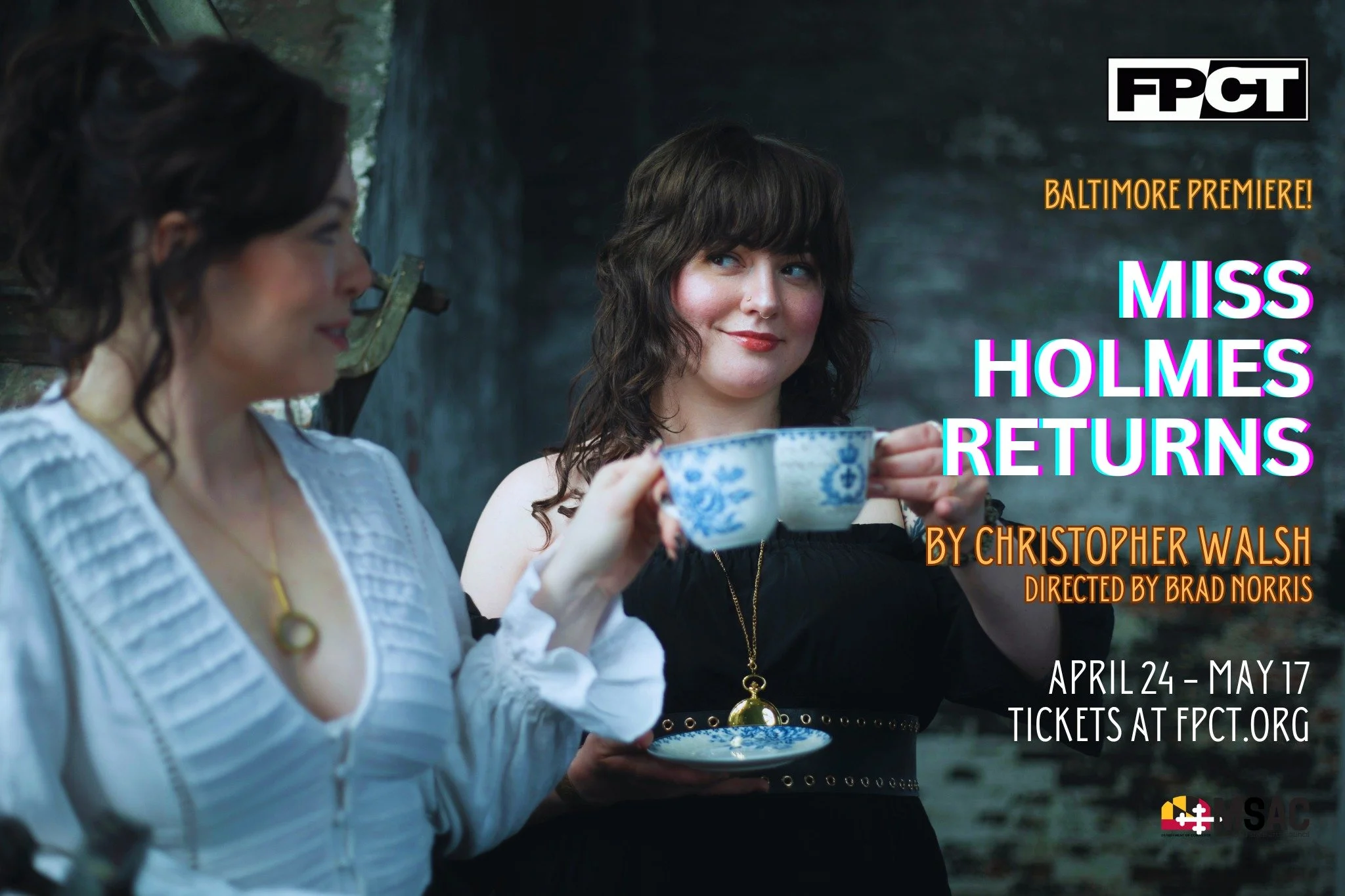 Yo! Gas is expensive! But next Thursday night, April 23rd, is the pay-what-you-can preview performance of Miss Holmes Returns at FPCT staring Motte &amp; Bailey all stars, Sharon Maguire, Emma Grace Dunbar, Lance Bankerd, and Jessica Preactor!!!
Tick