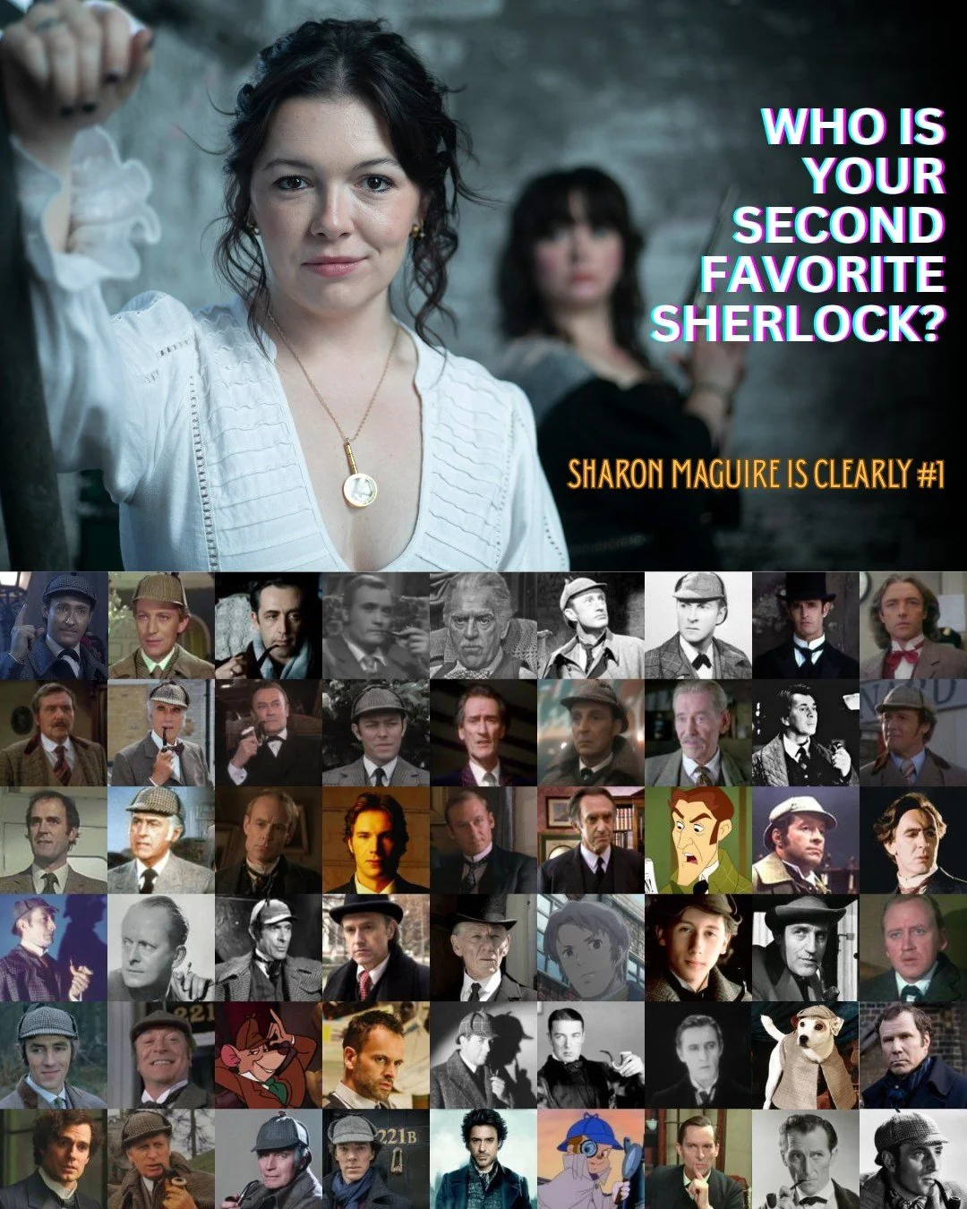 We are so excited to catch Miss Holmes Returns at FPCT when it opens next week we just can't hold it in! So in honor of this sequel, tell us who your SECOND favorite Sherlock actor is? Sharon Maguire is number one by a kilometer! 
Tickets are availab
