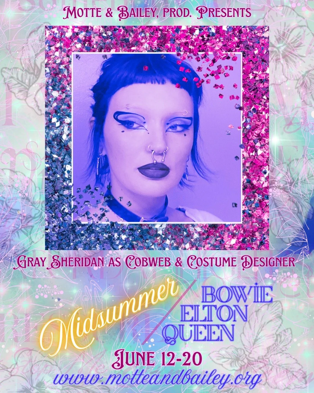 Gird your loins and hydrate folks, it's time once again for thirst traps disguised as Midsummer / Bowie Elton Queen cast announcements! Today's absolute snacks are Gray Sheridan and Brad Bukowsky! 

Gray plays Cobweb in the show, and is our masterful