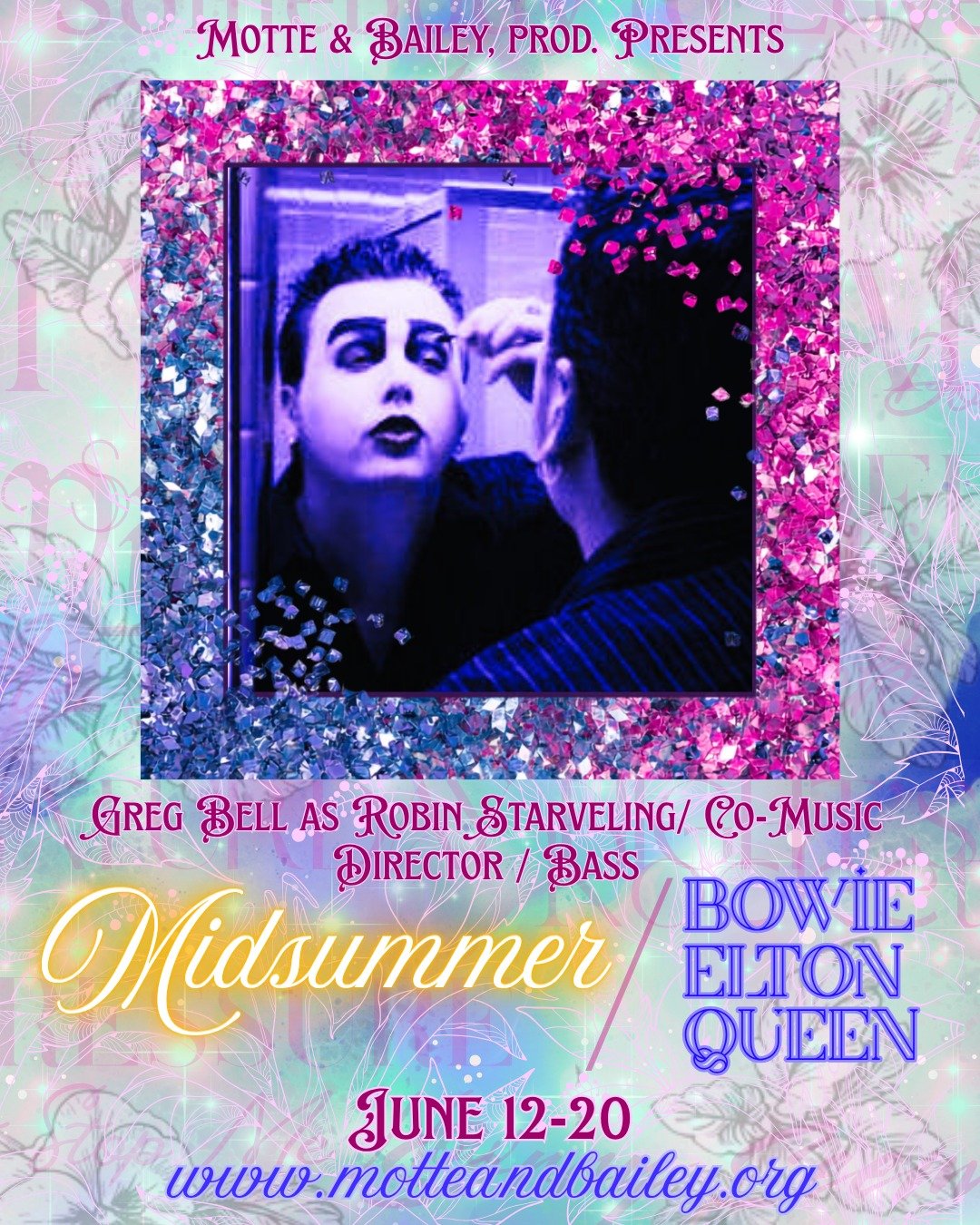 Today is our Sitzprobe for Midsummer / Bowie Elton Queen, and we are so happy to be highlighting two people doing the absolute most, whether sitzing or standzing. First is Greg Bell, who when he's not Leading the Band, Playing Bass, Co-Music Directin