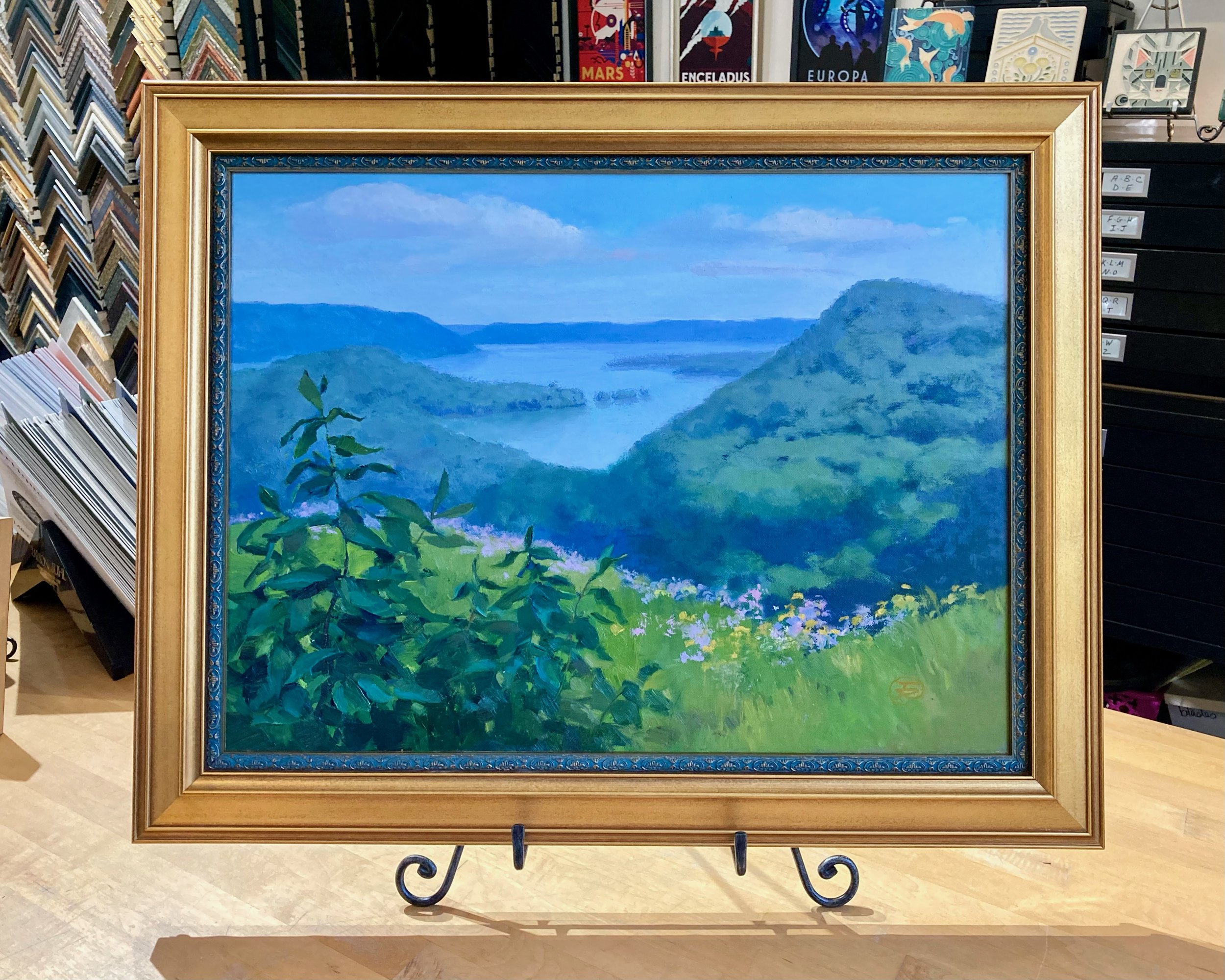 View from Frontenac, Original Oil in Stacked Frame